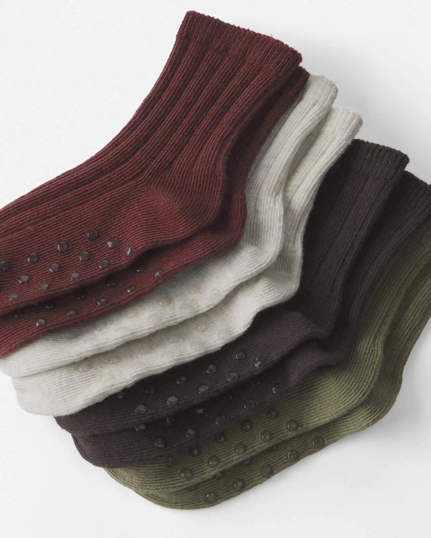 Toddler 4-Pack No-Slip Ankle Socks Made with Organic Cotton