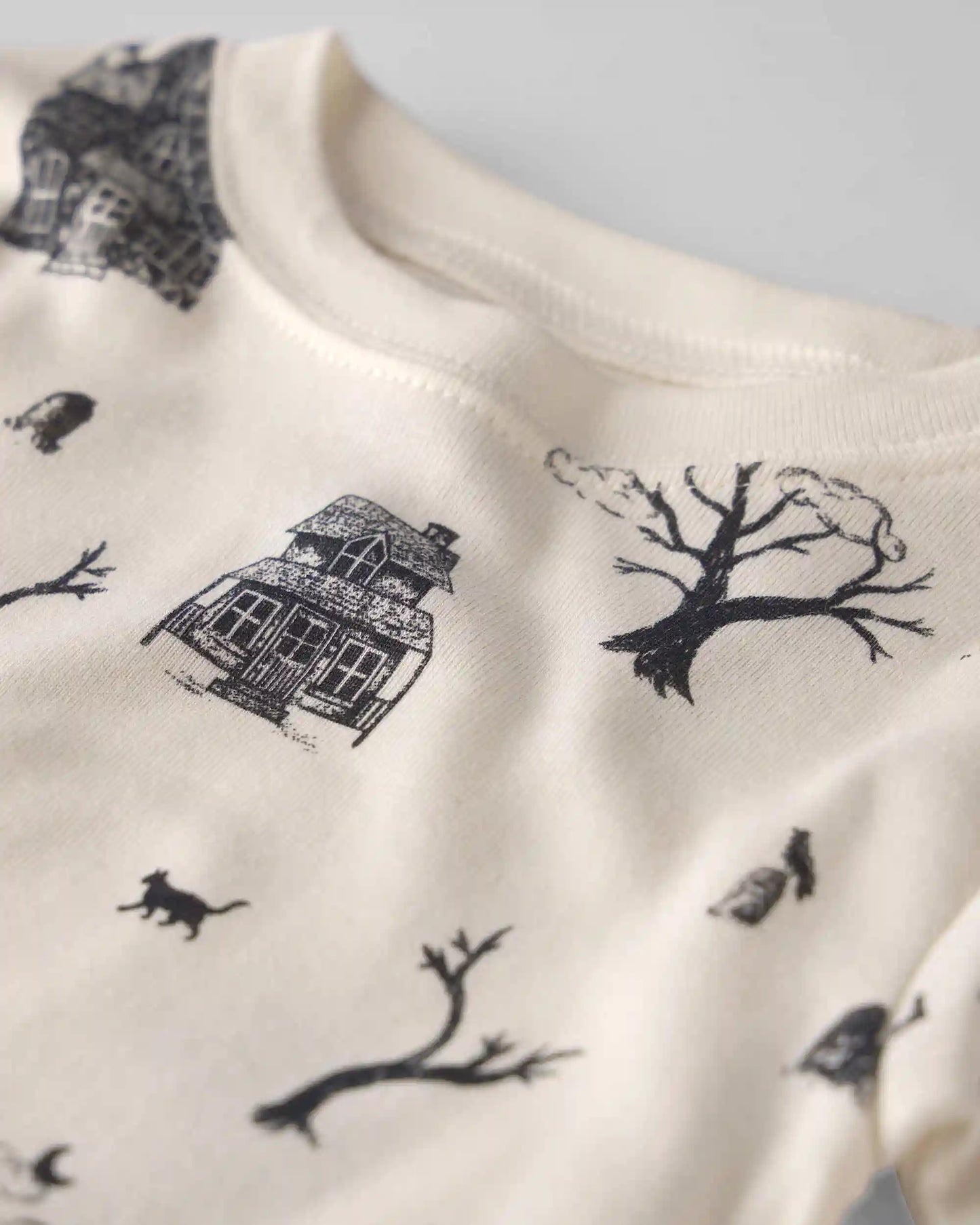 Toddler 2-Piece Organic Cotton Pajamas in Spooky Village