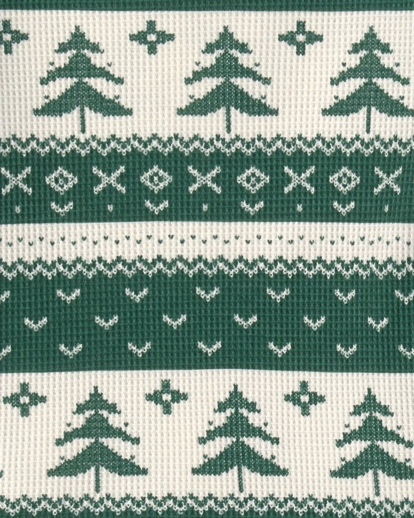 Toddler 2-Piece Fair Isle Waffle Knit Pajamas Made with Organic Cotton