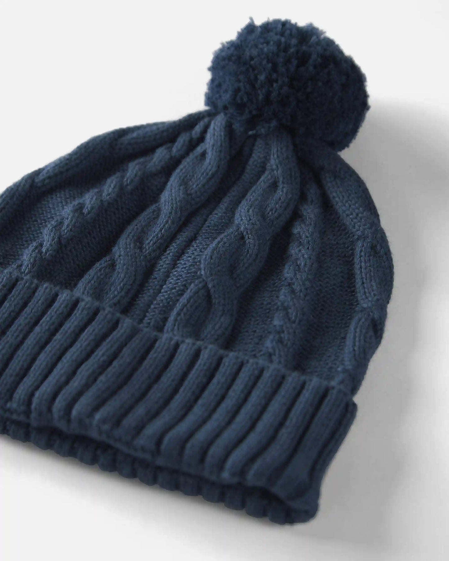 Toddler Organic Cotton Cable Knit Winter Hat