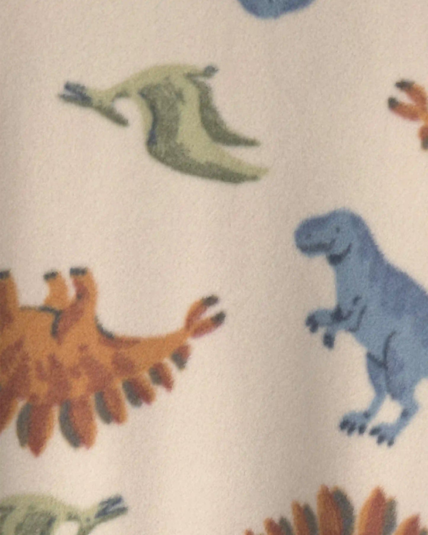 Toddler Boy 1-Piece Dino Fleece Loose Fit Footed Pajama - Tan