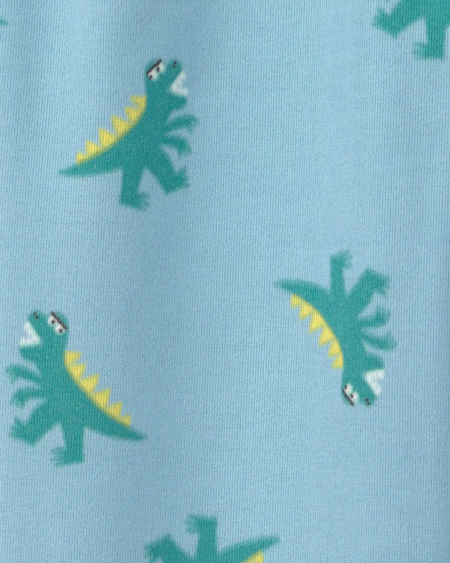Toddler Boy 'Sleep!' Dinosaur Fleece Loose Fit 2-Piece Pajama Set - Grey/Blue