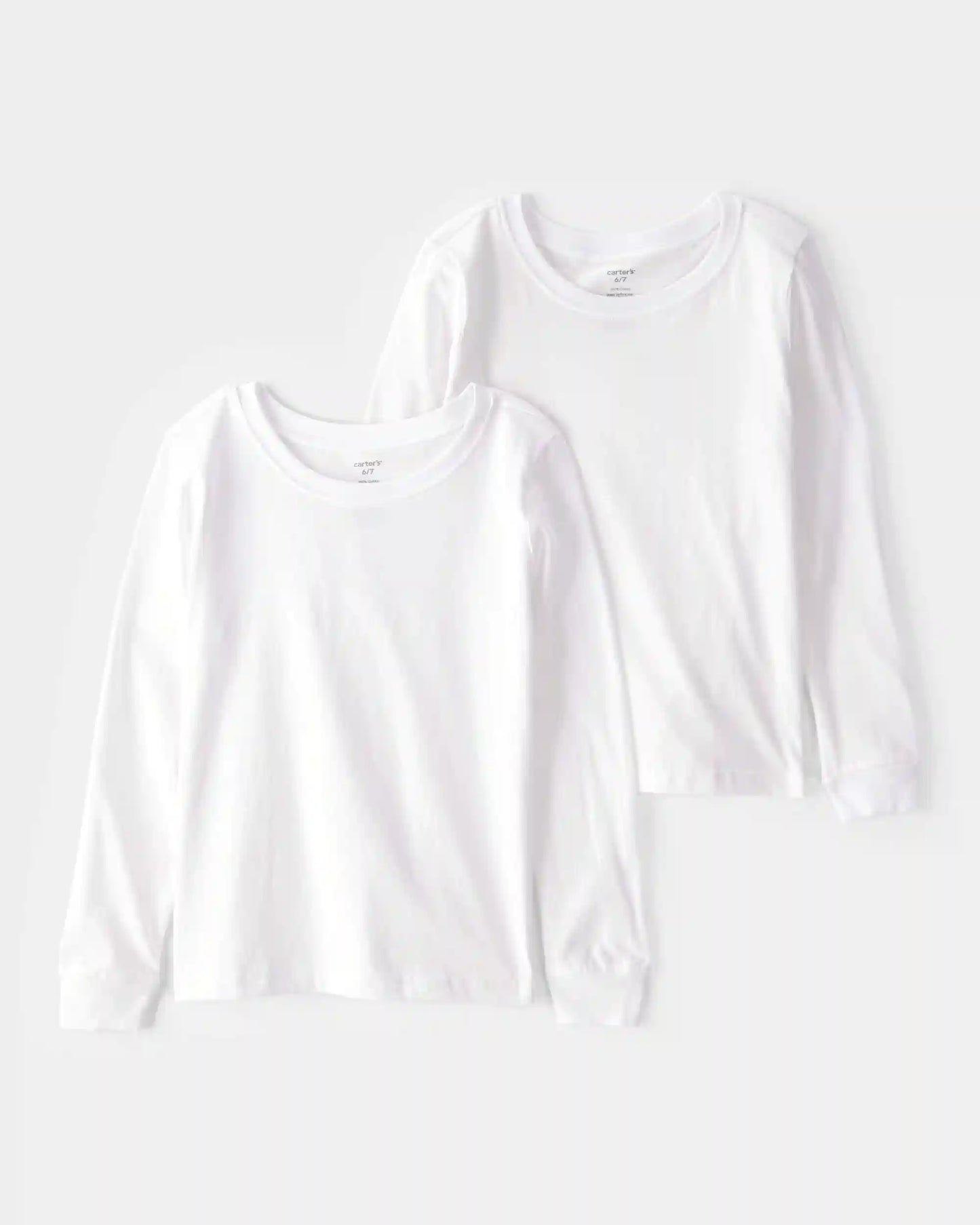 Boys 2-Pack Cotton Undershirts - White