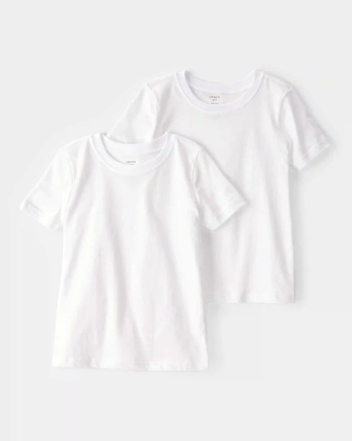Boys 2-Pack Cotton Undershirts - White