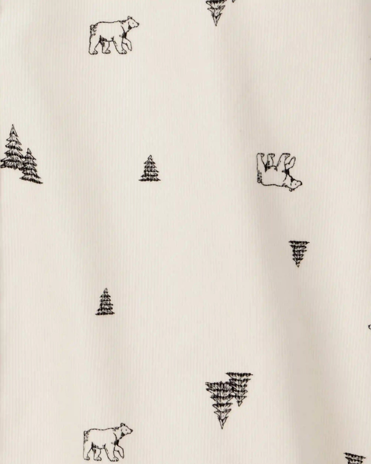 Boys Christmas Print Corduroy Long-Sleeve Button-Down Shirt - Ivory