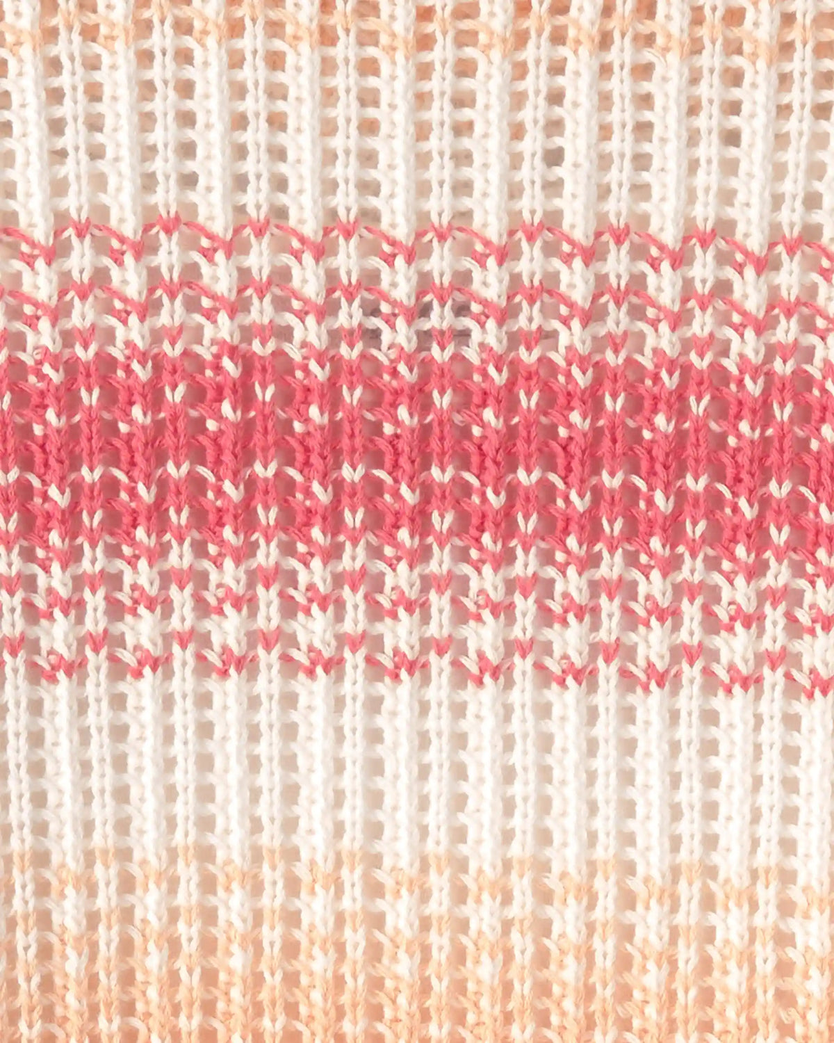 Girls Striped Sweater - Coral