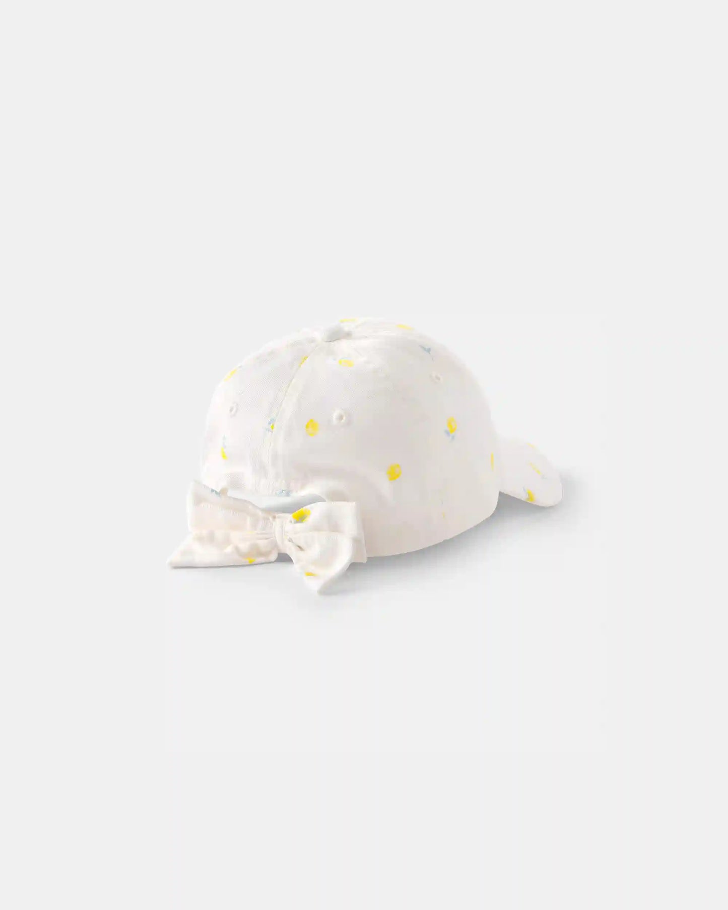 Girls Lemon Baseball Hat - White
