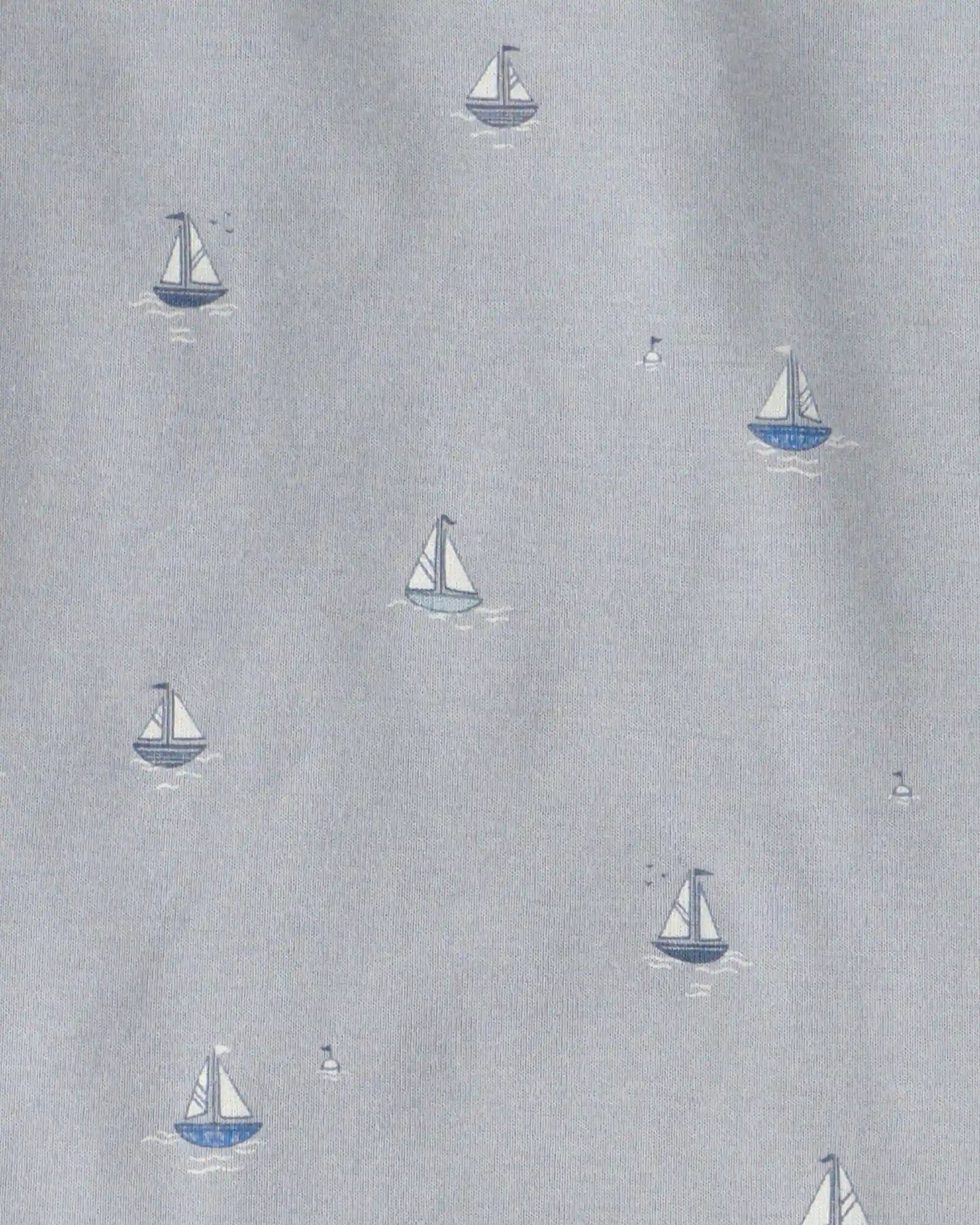 Kids 2-Piece Organic Cotton Ribbed Pyjama Set in Sail Away Print