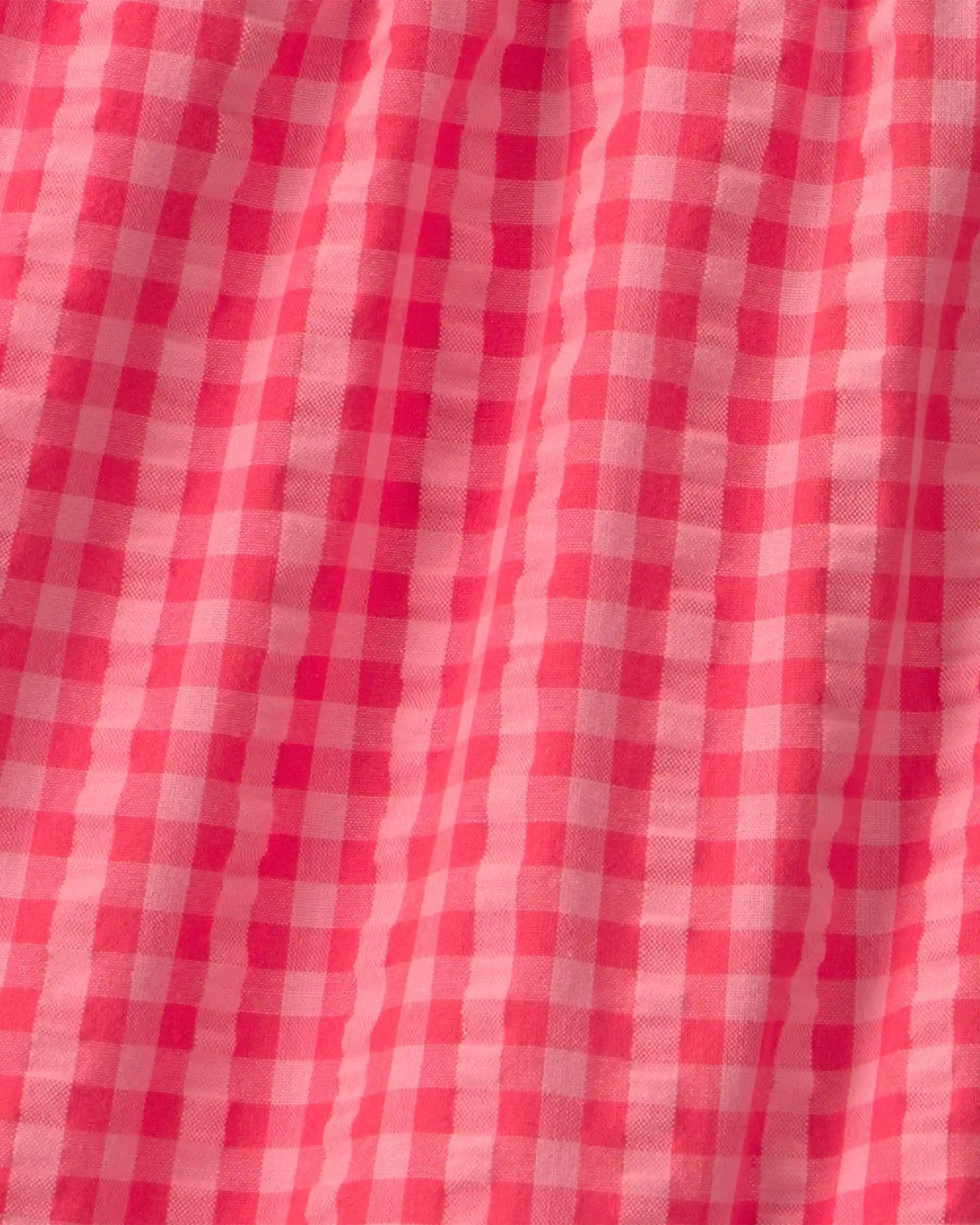 Girls Ruffle-Trim Gingham Shorts - Pink