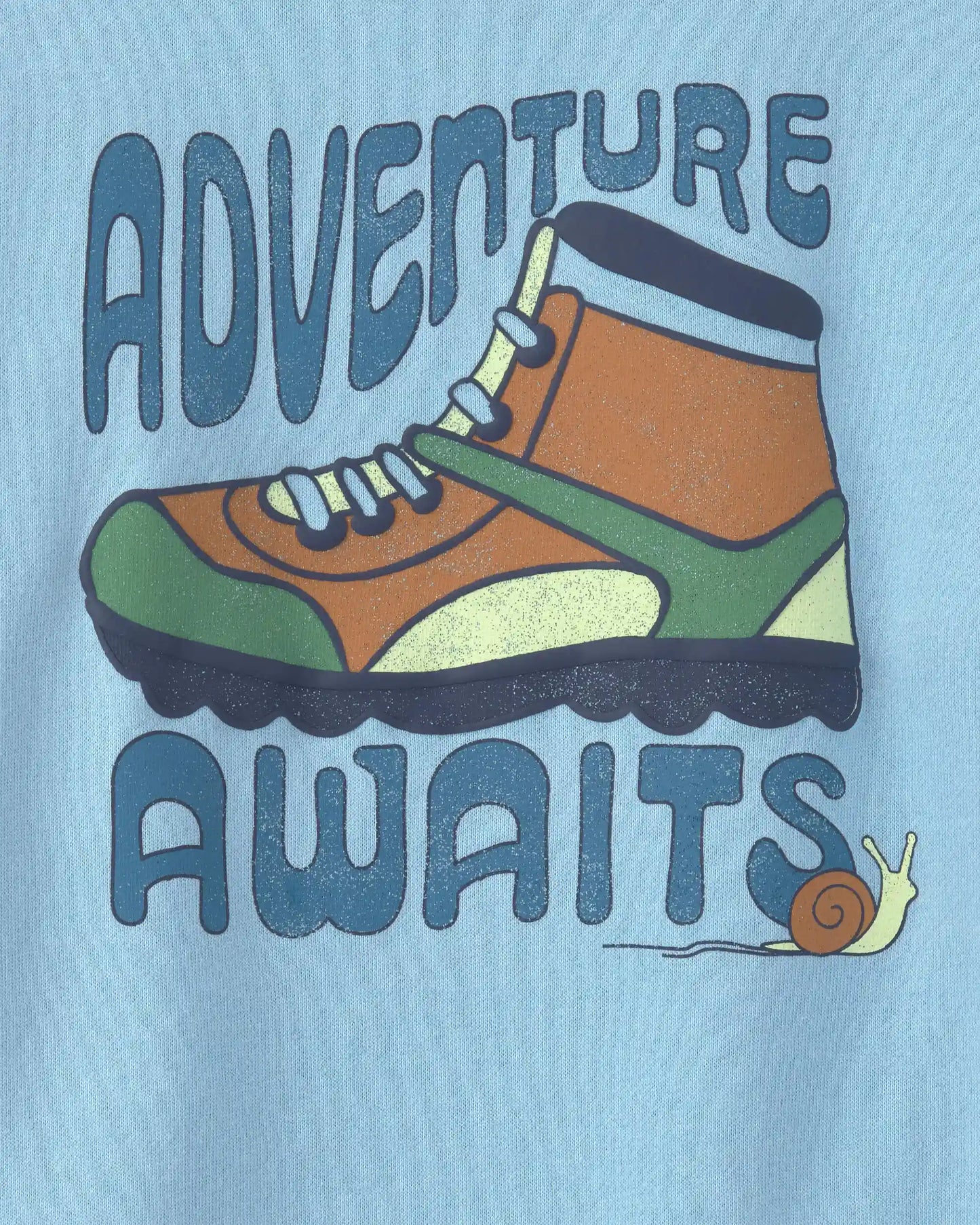 Boys 'Adventure Awaits' French Terry Pullover Sweatshirt - Blue
