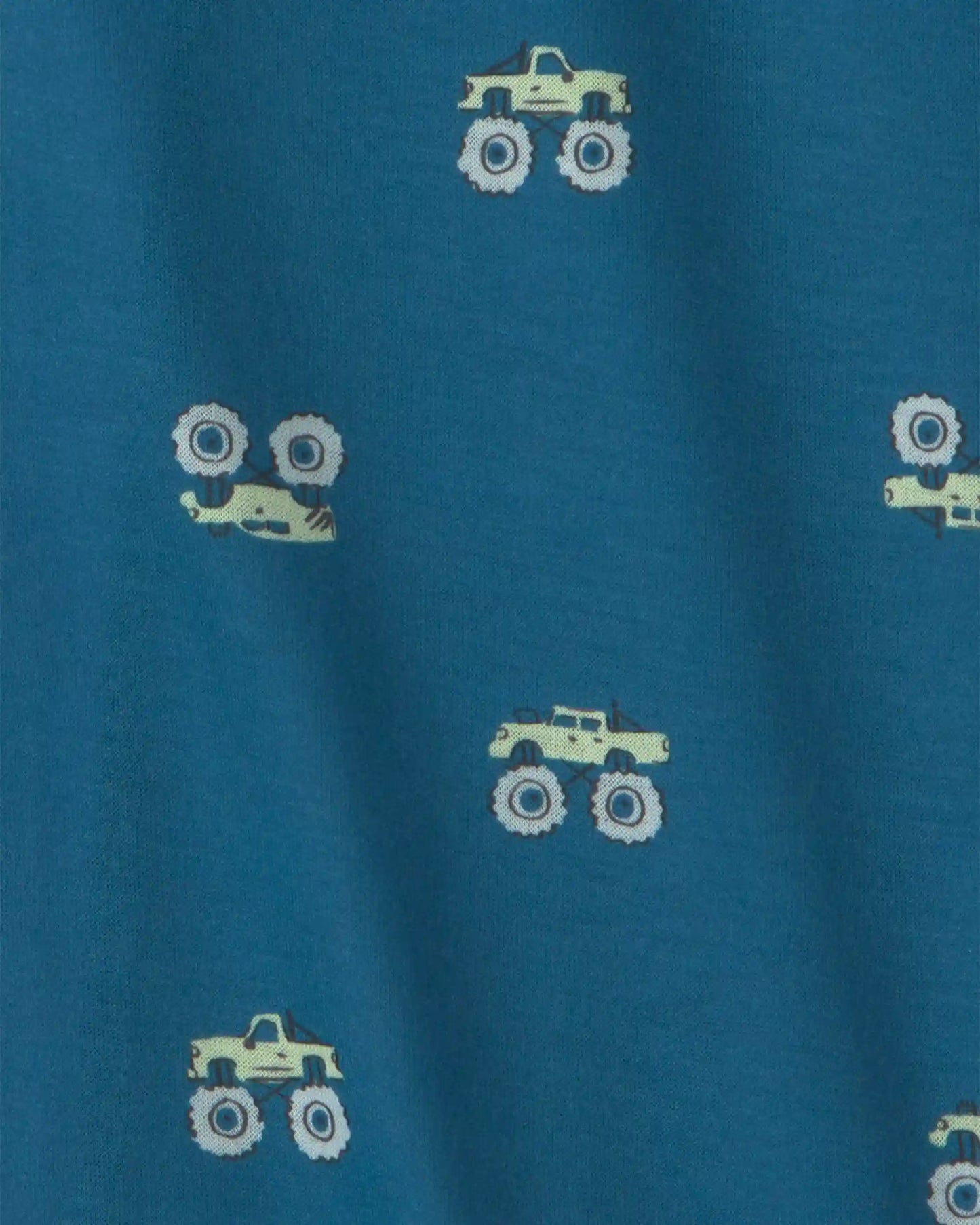 Boys Monster Truck 2-Piece Pajama Set - Blue