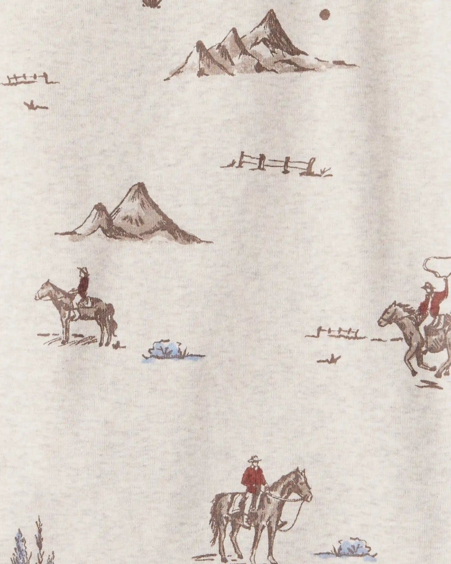 Kids 2-Piece Organic Cotton Pajamas in Western Rodeo