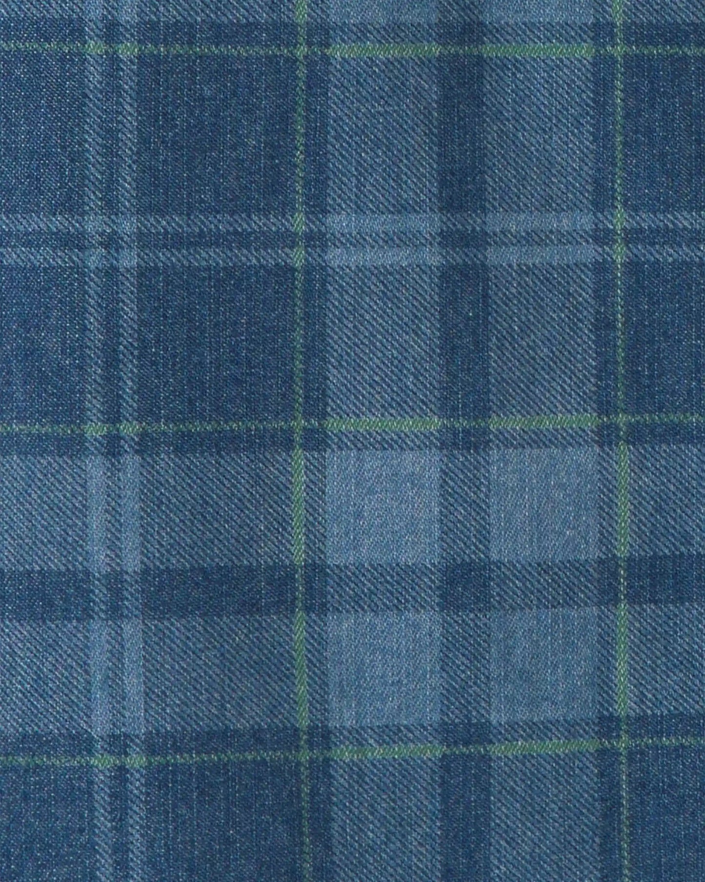 Boys Plaid Long-Sleeve Button-Down Shirt - Navy Blue