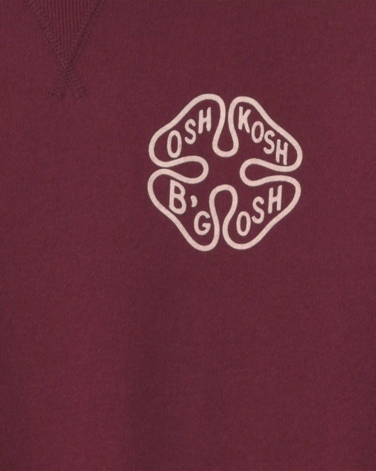 Boys Logo Patch Hoodie - Burgundy