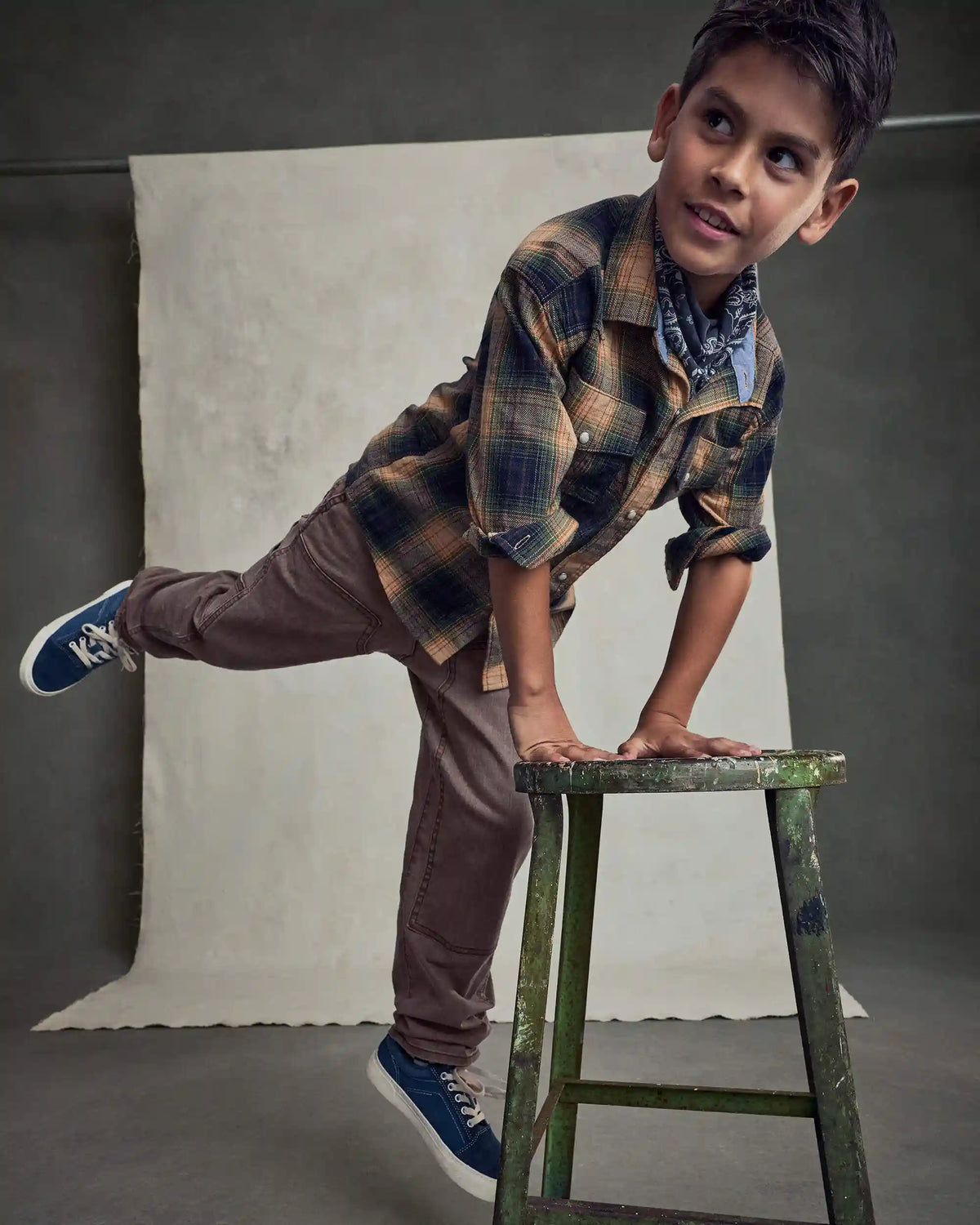 Boys Baggy Carpenter Pants - Brown