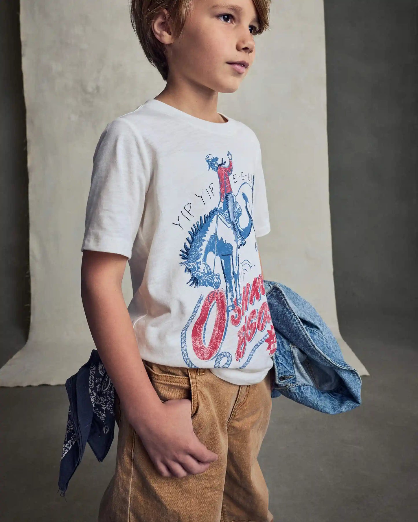 Boys Twill Barrel Jeans - Brown