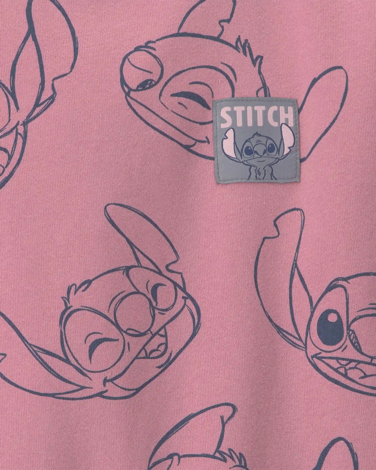 Girls Disney© Stitch Fleece Pullover Sweatshirt - Pink