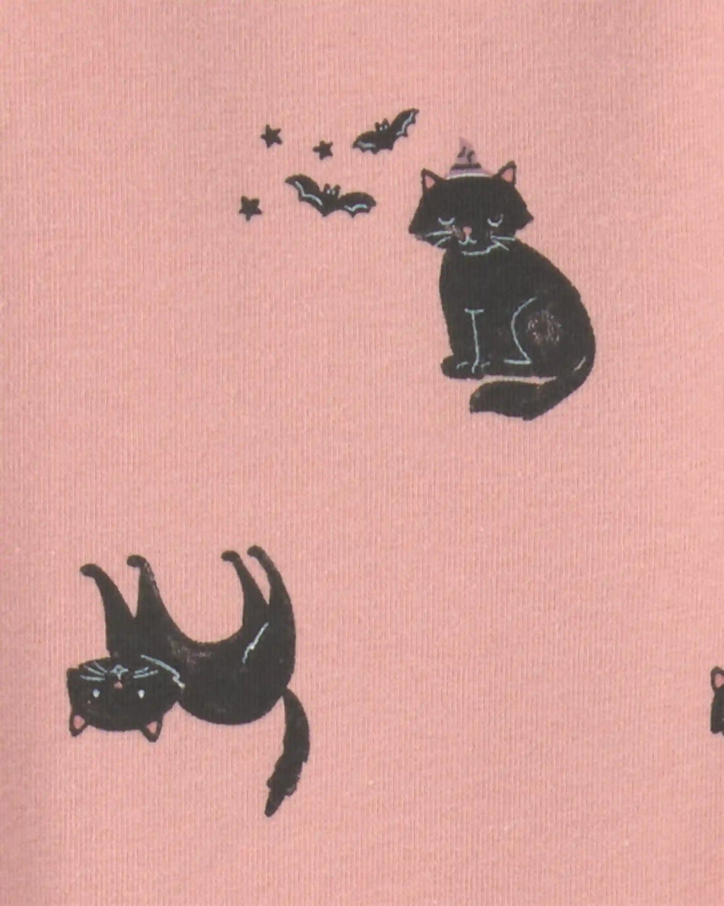 Girls Cat Halloween Pull-On Stretch Leggings - Pink