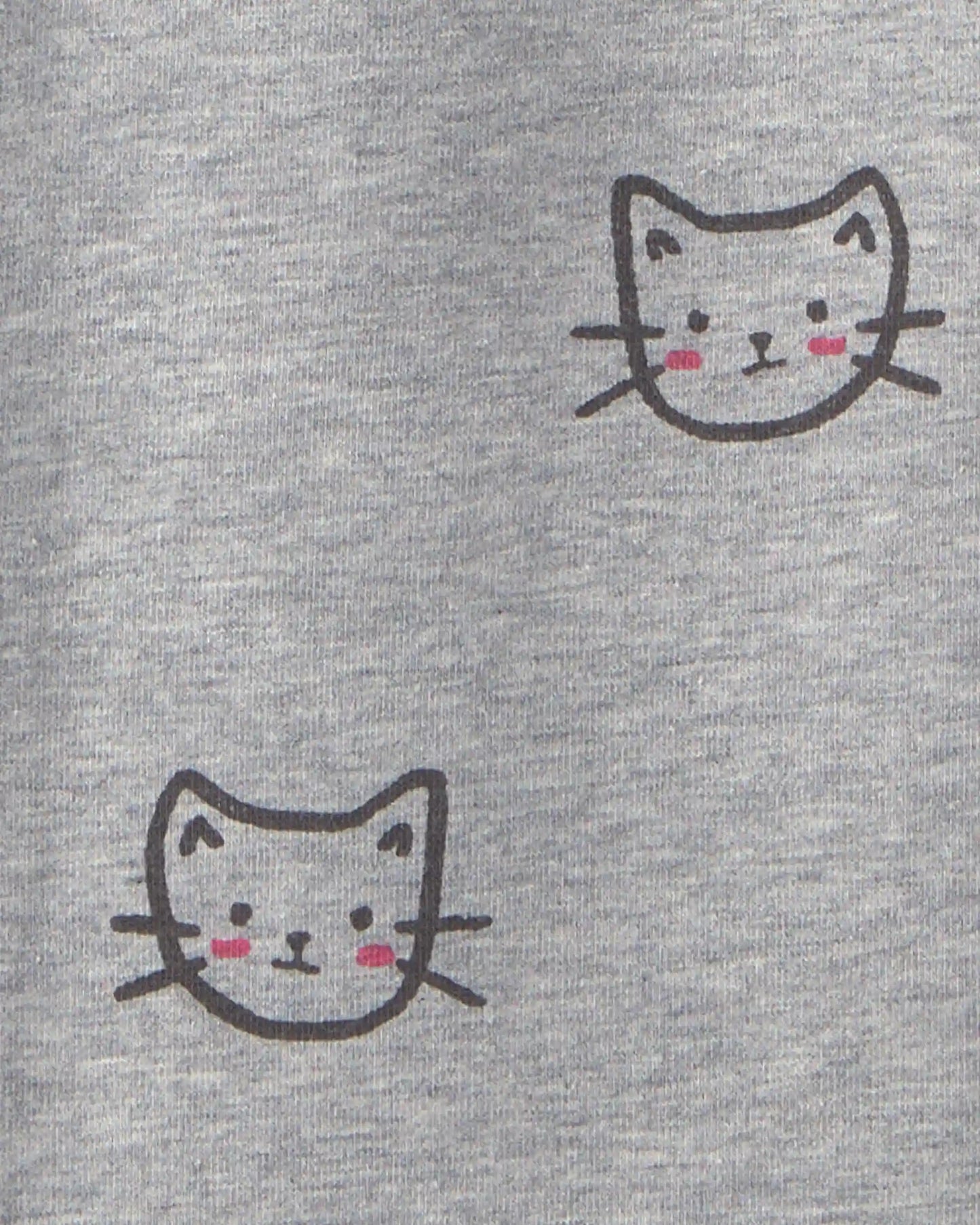 Girls Cat Cotton Pull-On Stretch Leggings - Grey