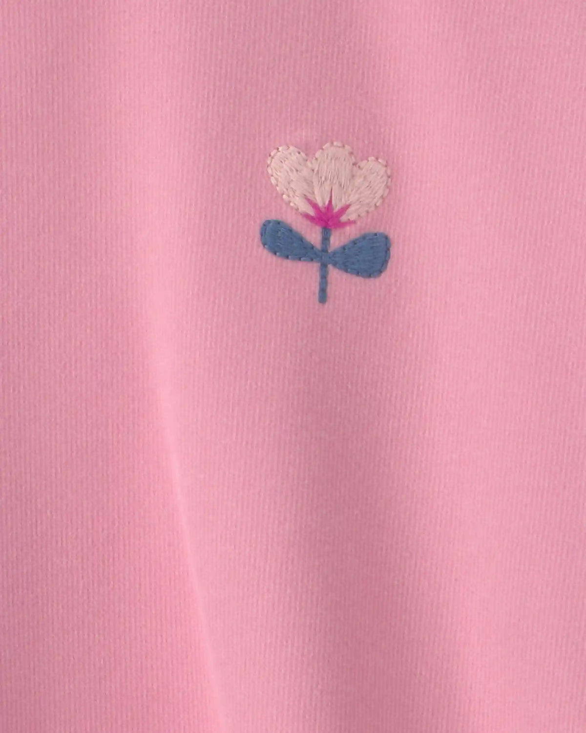 Girls Flower Long-Sleeve Top - Pink