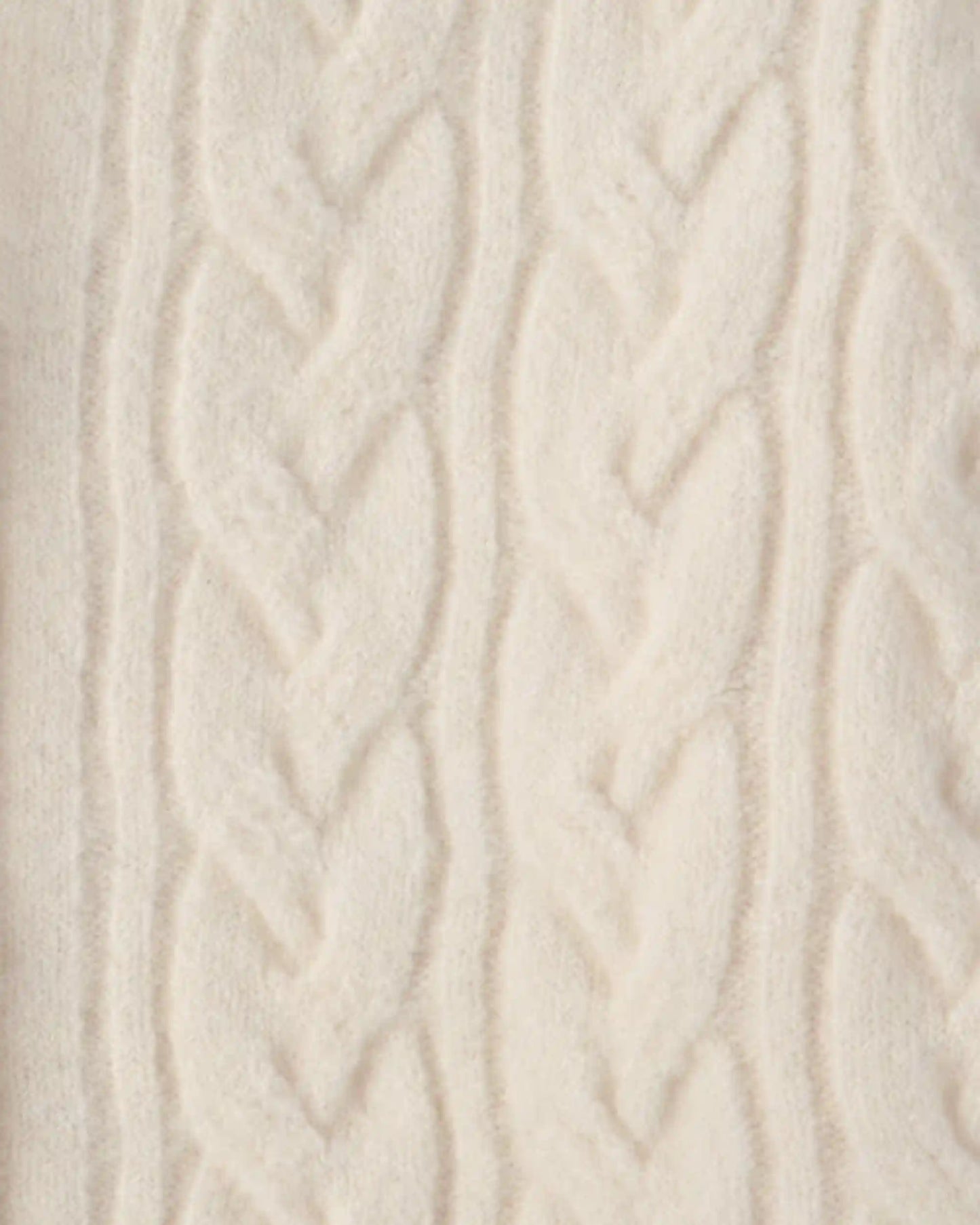 Girls Cable Knit Cardigan Sweater - Cream
