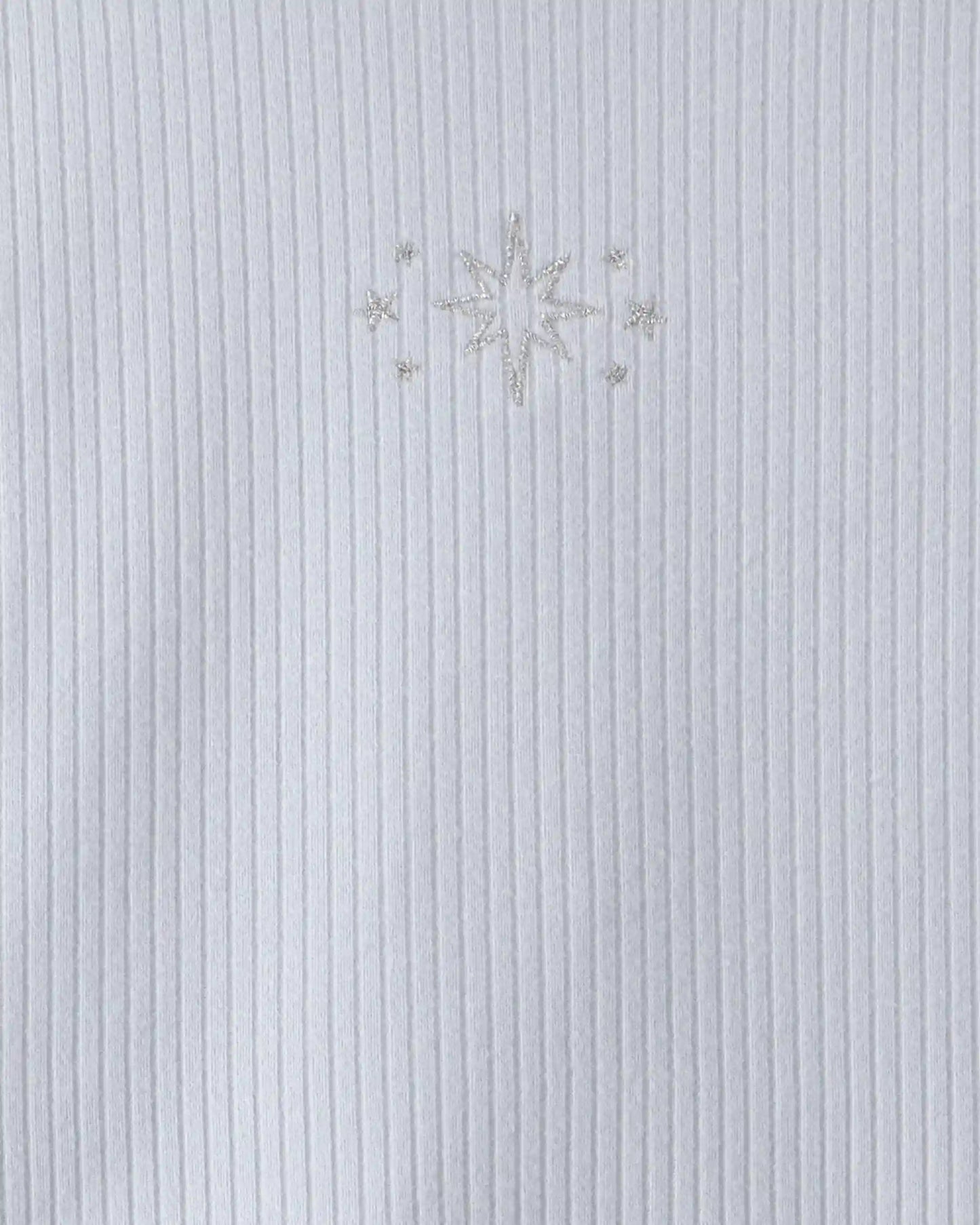 Girls Snowflake Long-Sleeve Mock Neck Top - Grey
