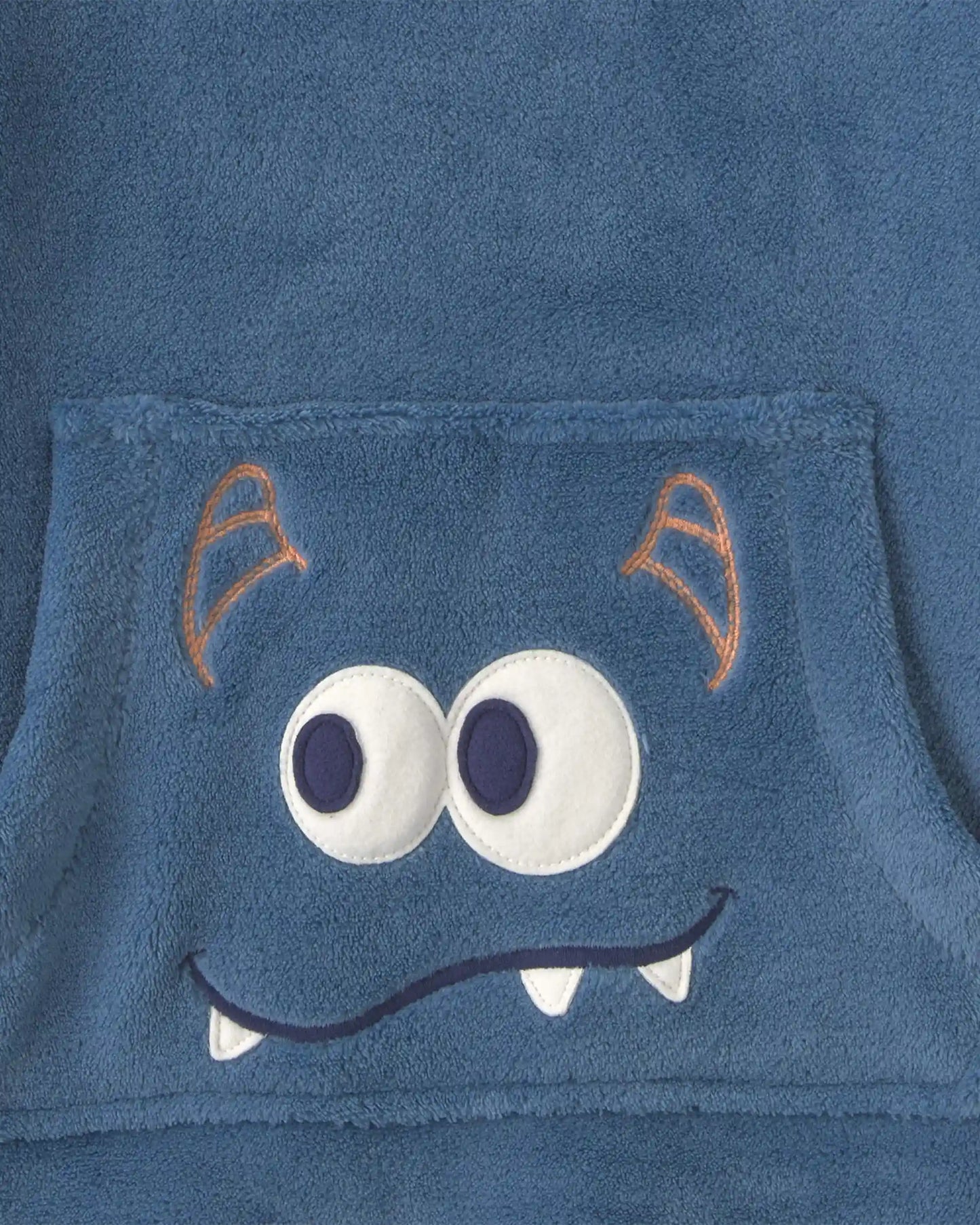 Boys Monster Fleece Loose Fit Pajama Hoodie - Blue