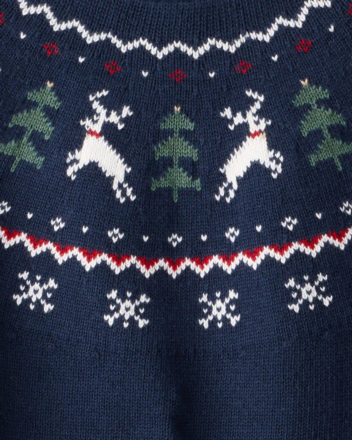 Kids Organic Cotton Fair Isle Sweater Knit Pullover