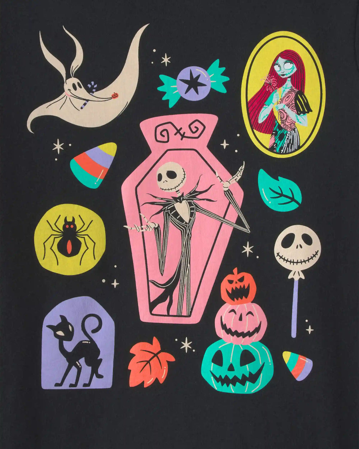 Girls Disney© Nightmare Halloween Graphic Tee - Black