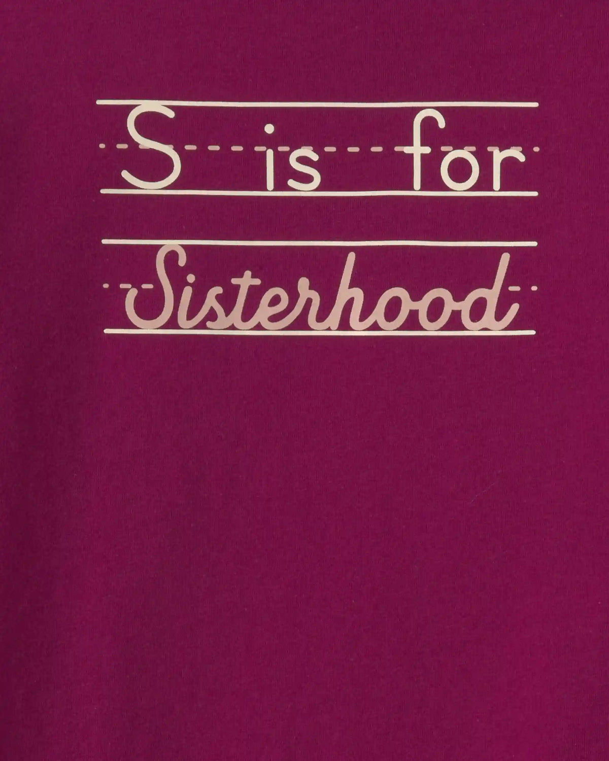Girls 'Sisterhood' Long-Sleeve Graphic Tee - Burgundy