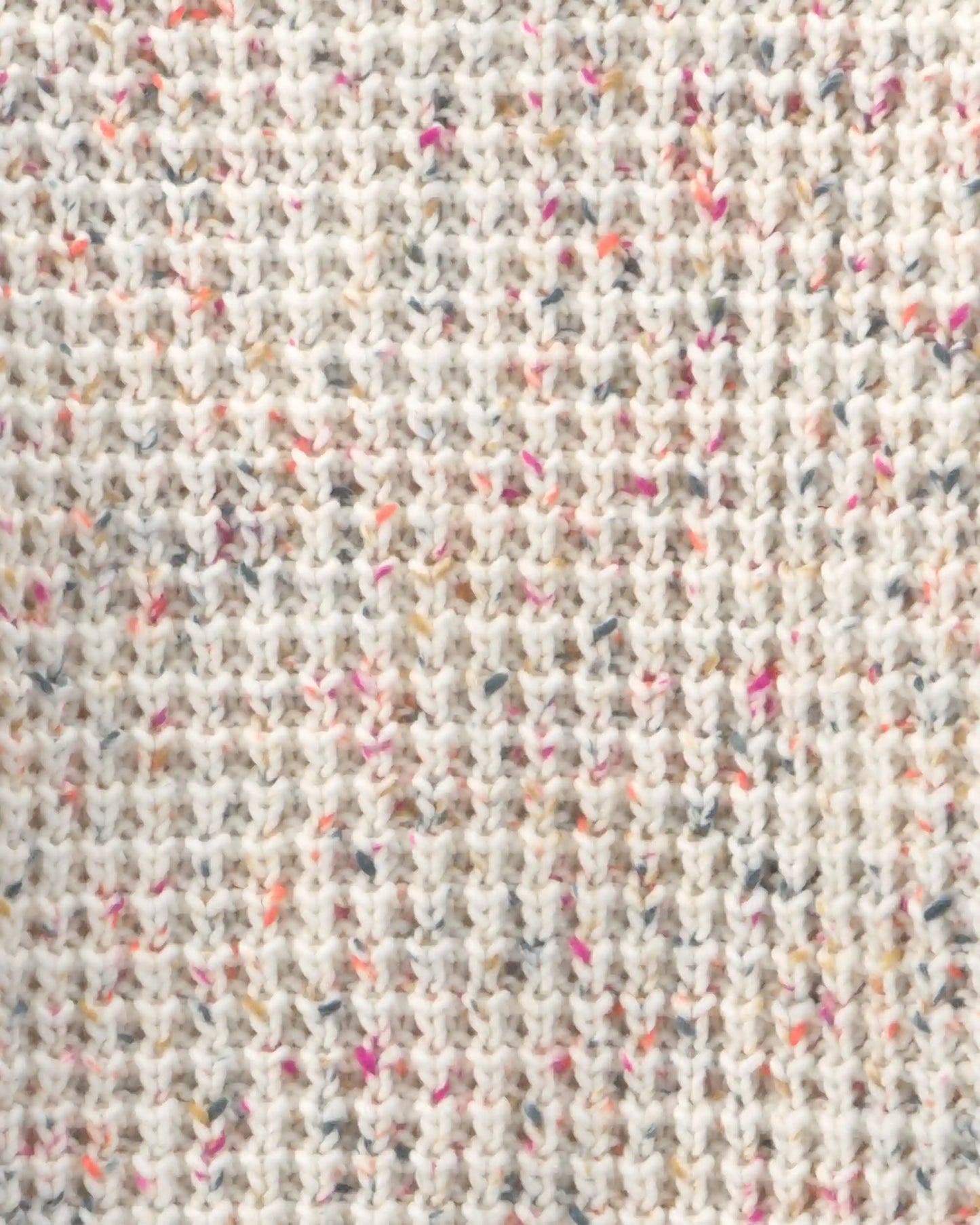 Girls Waffle Knit Sweater - Cream