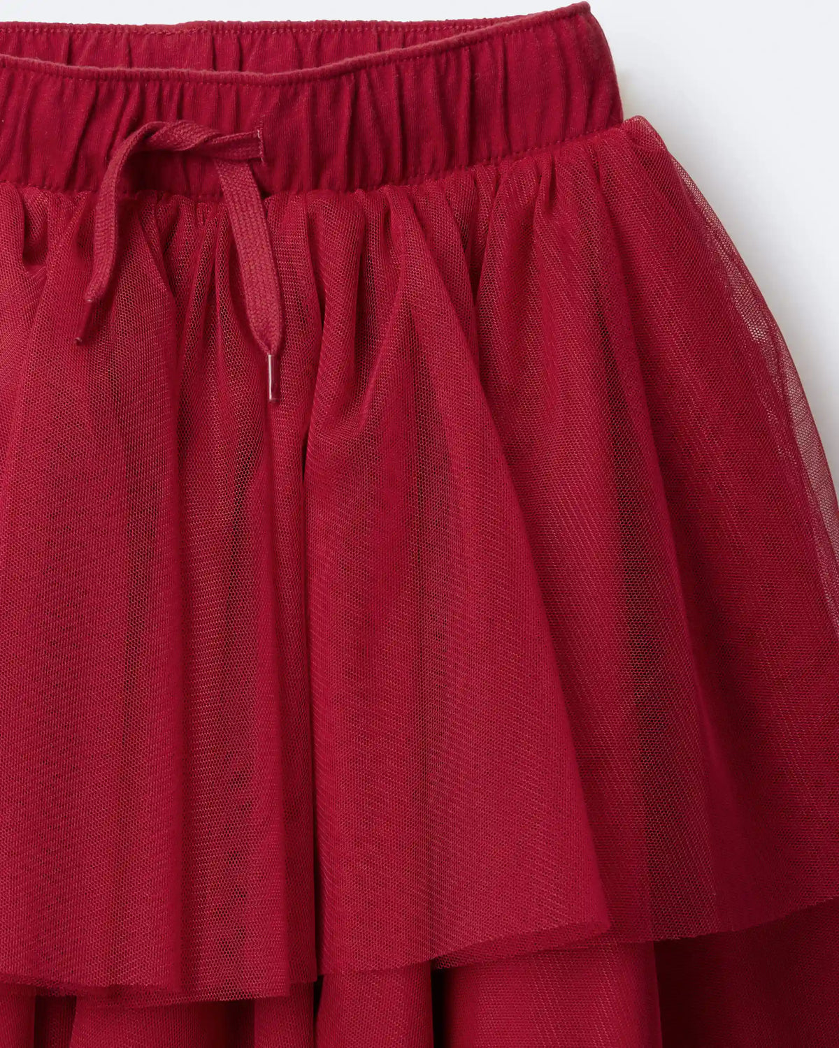 Toddler Girl Avenue Twirl™ Tiered Midi Skirt with Tulle - Red