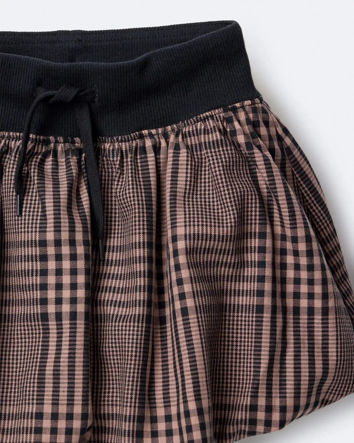 Toddler Girl Bubble Skirt in Plaid - Tan