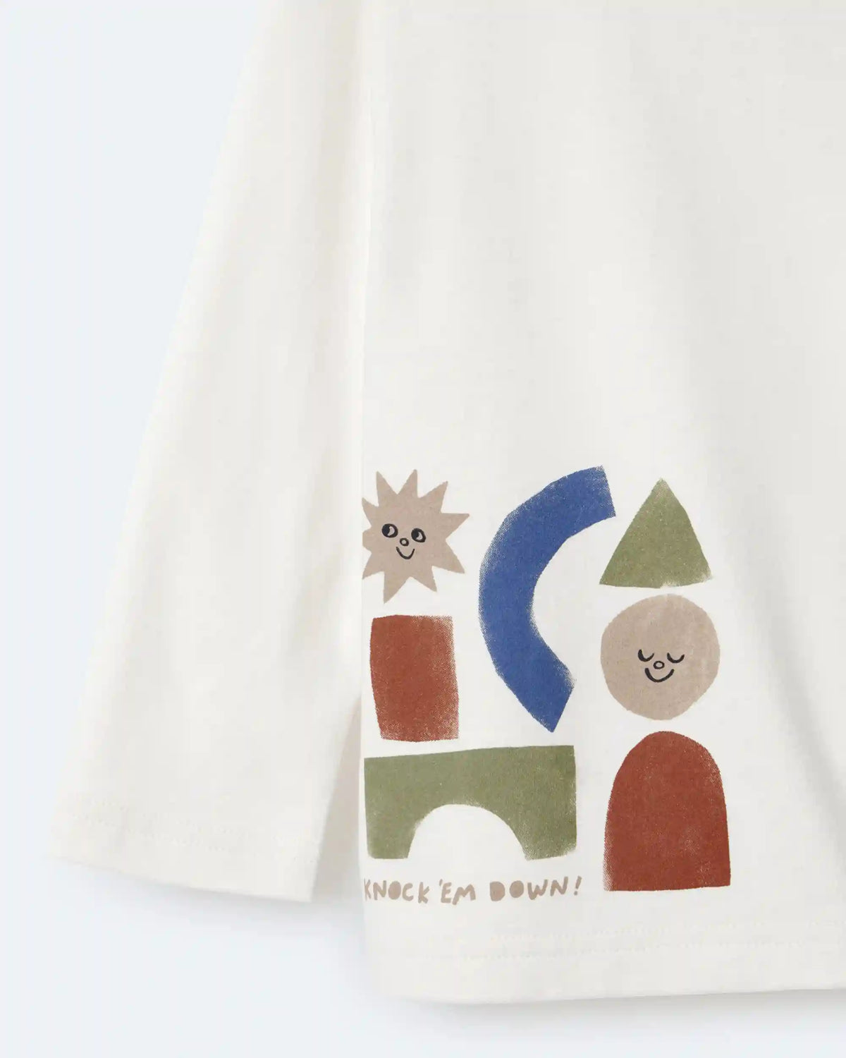 Toddler Long-Sleeve Pocket Relaxed Tee with Shapes - Cream