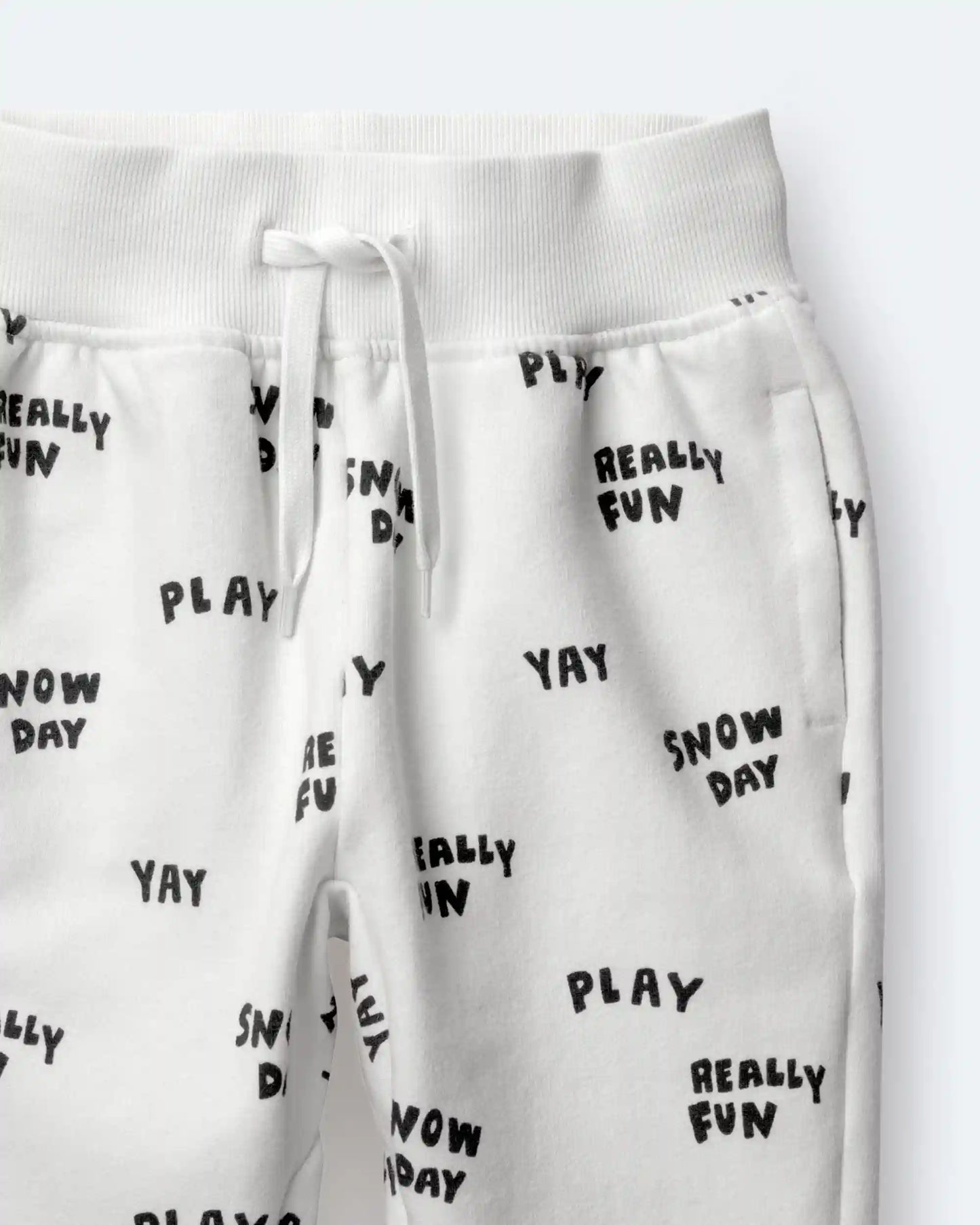 Toddler City Park™ Jogger Pant in Snow Day Print - Cream