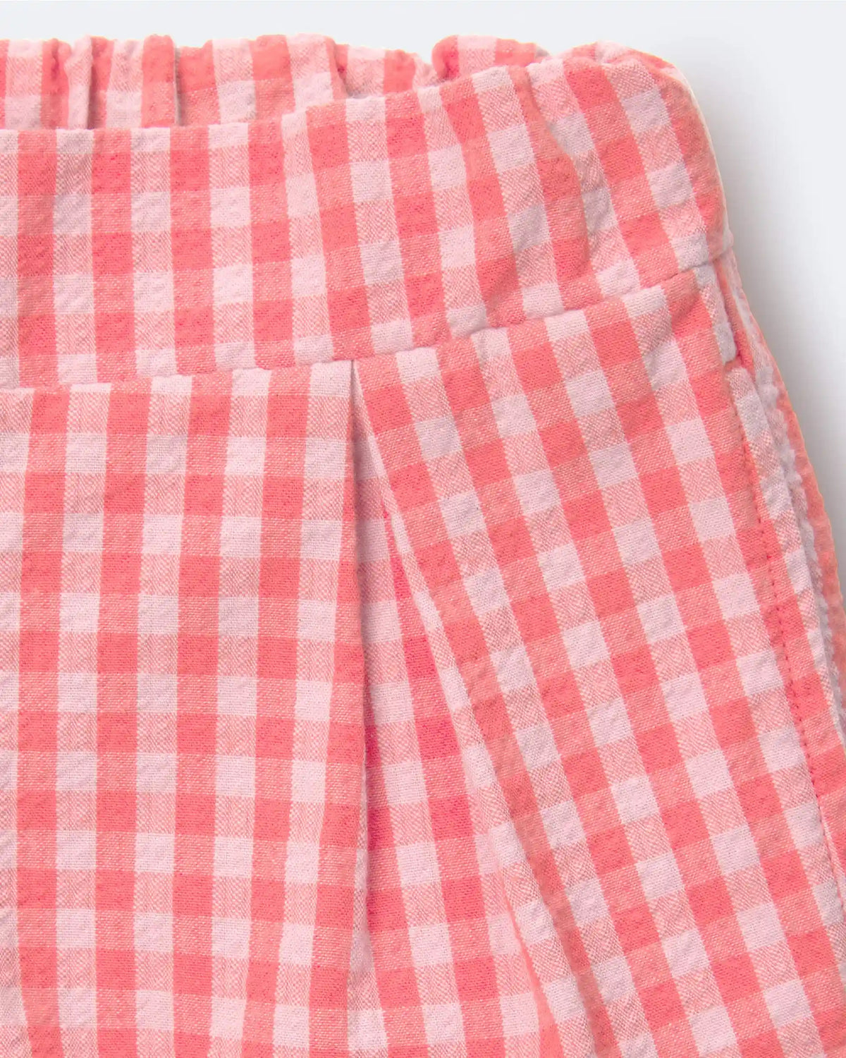 Toddler Girl Gingham Scalloped Shorts - Orange