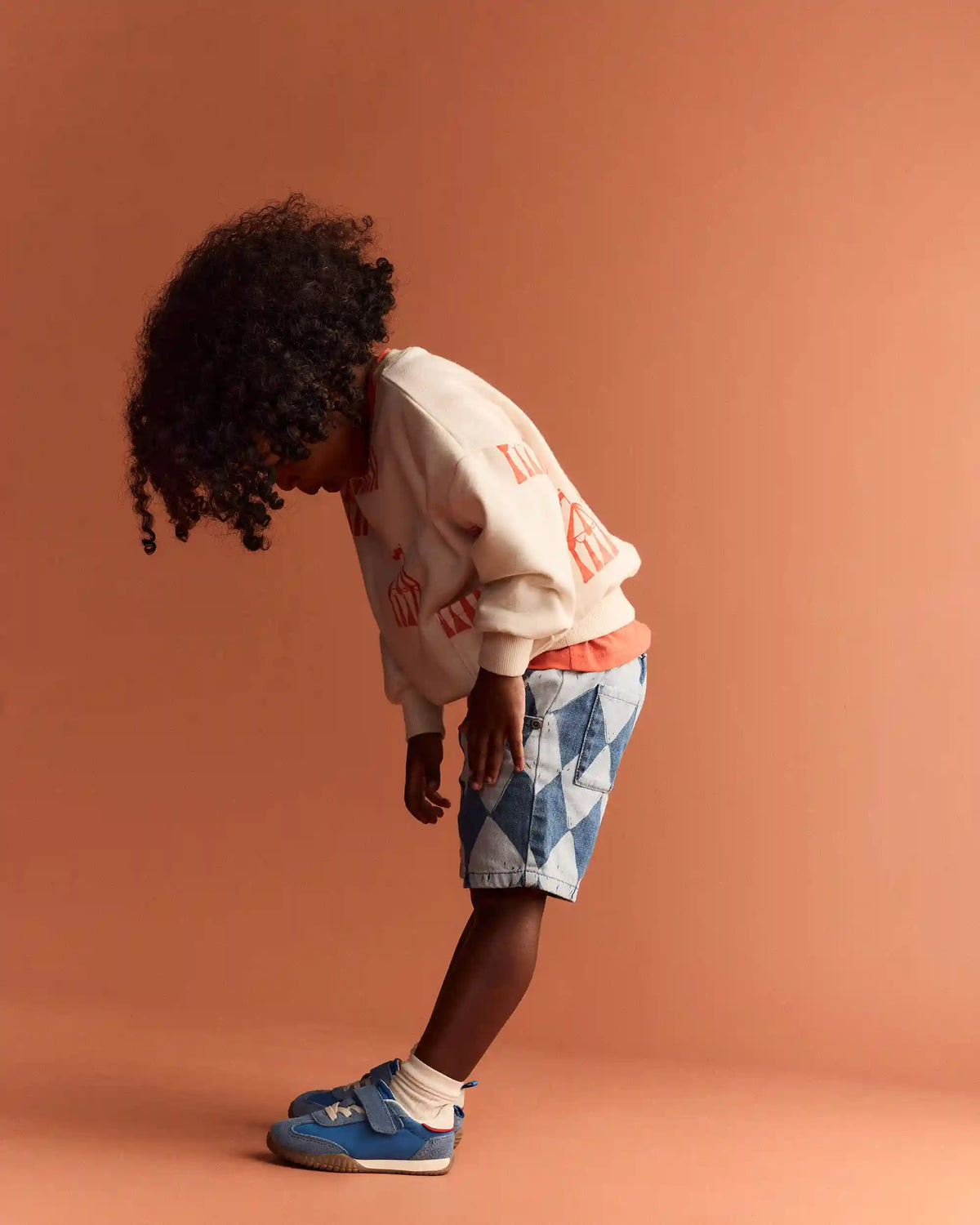 Toddler Otter Sweatshirt™ with Pockets in Big Top Print - Cream