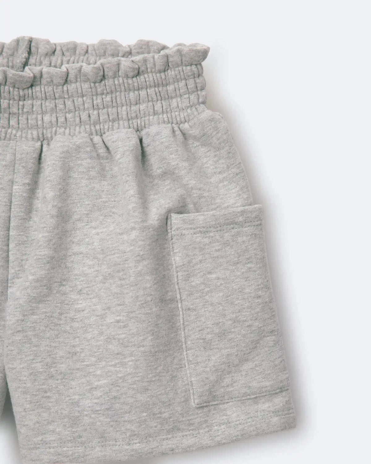 Toddler Girl Fleece Swing Shorts with Pockets - Heathered Grey
