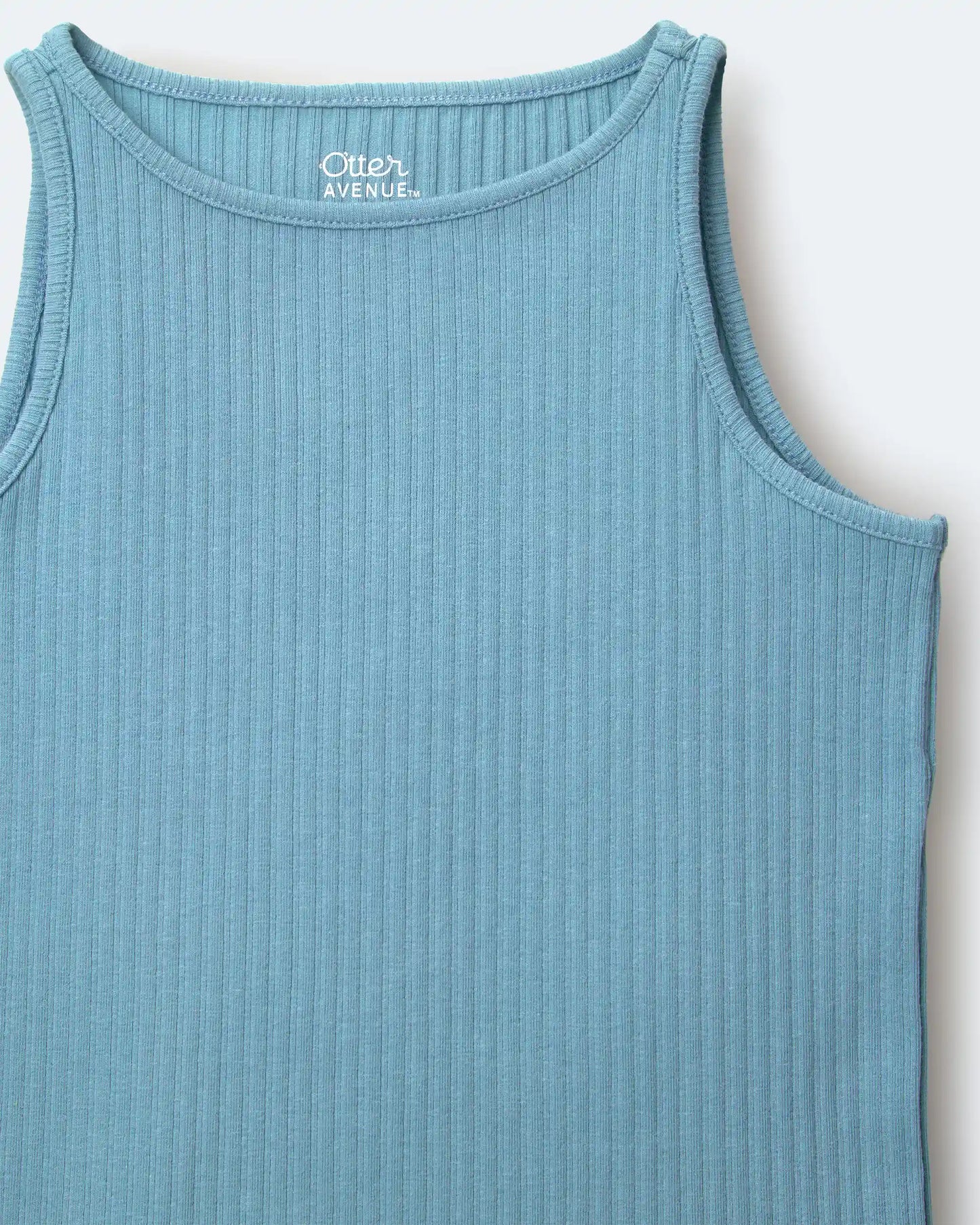 Toddler Girl Ribbed Playtime Tank Top - Pale Blue