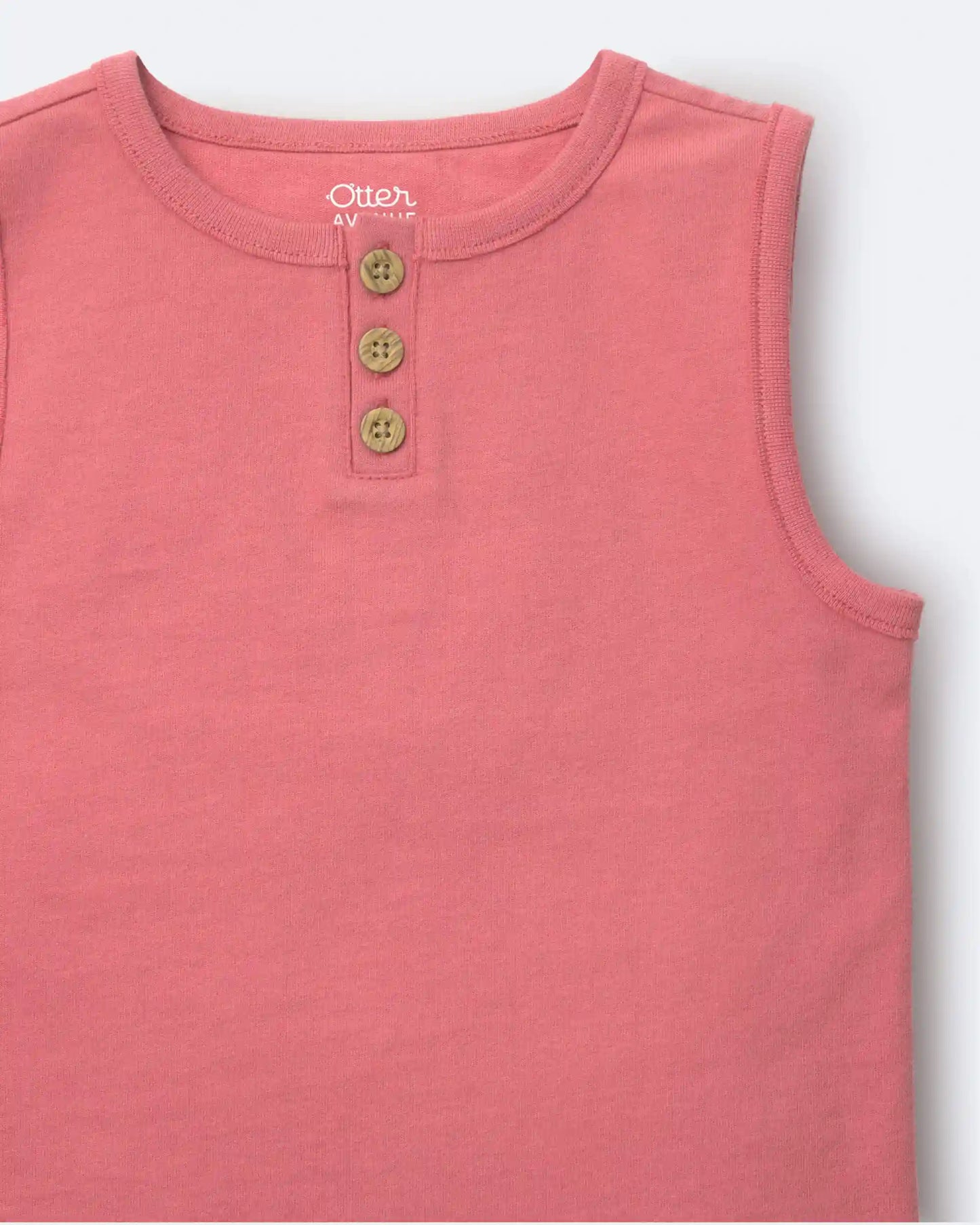 Toddler Boy Henley Tank - Rose