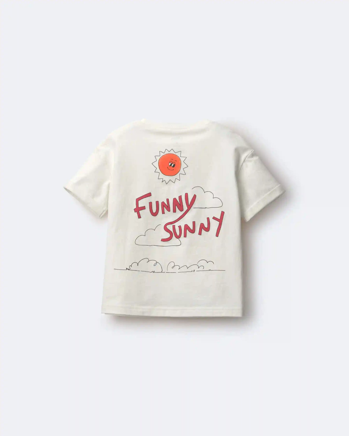 Toddler 'Funny Sunny' Rolled Cuff Tee - Cream