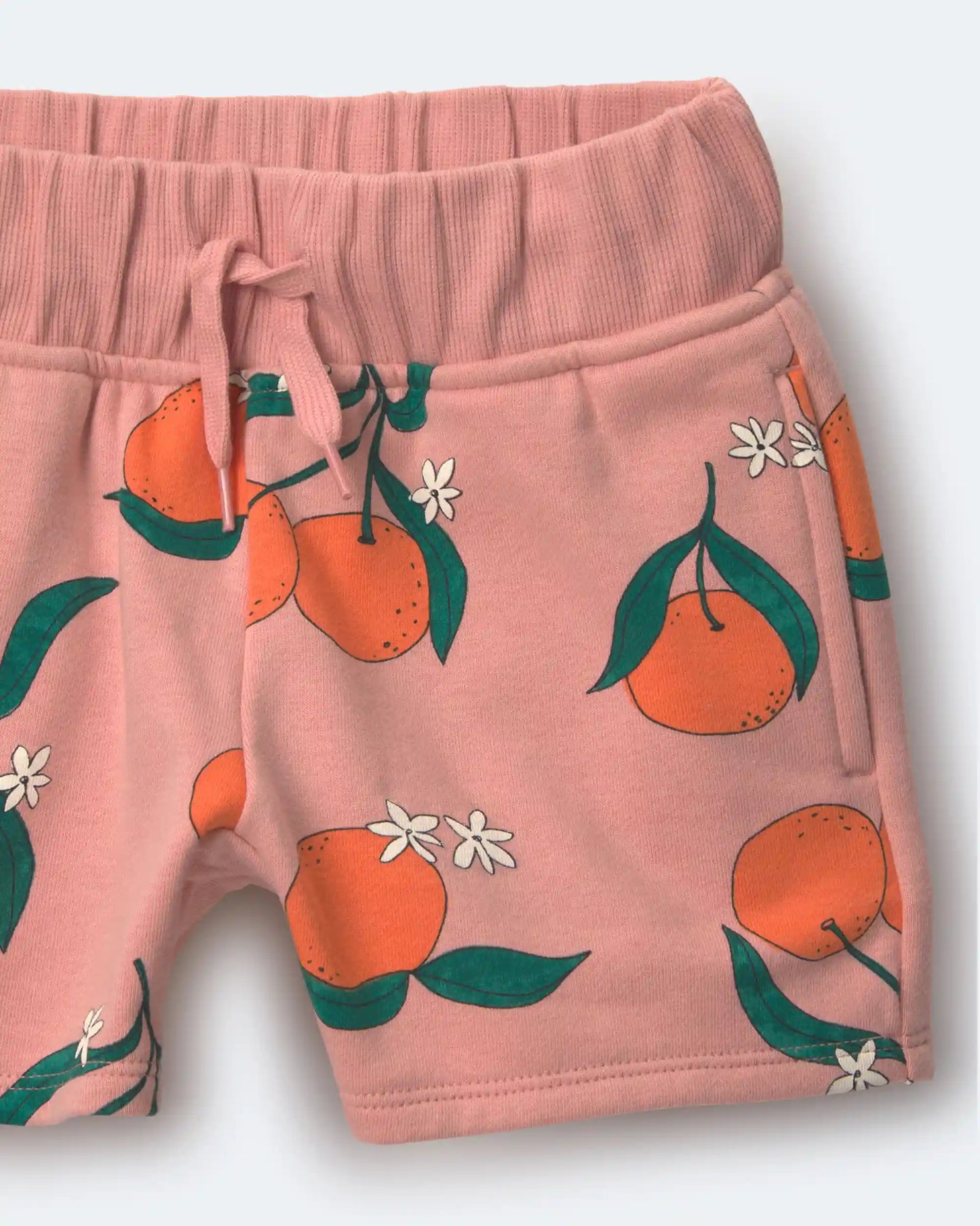 Toddler City Park™ Shorts in Clementine Grove Print - Light Pink