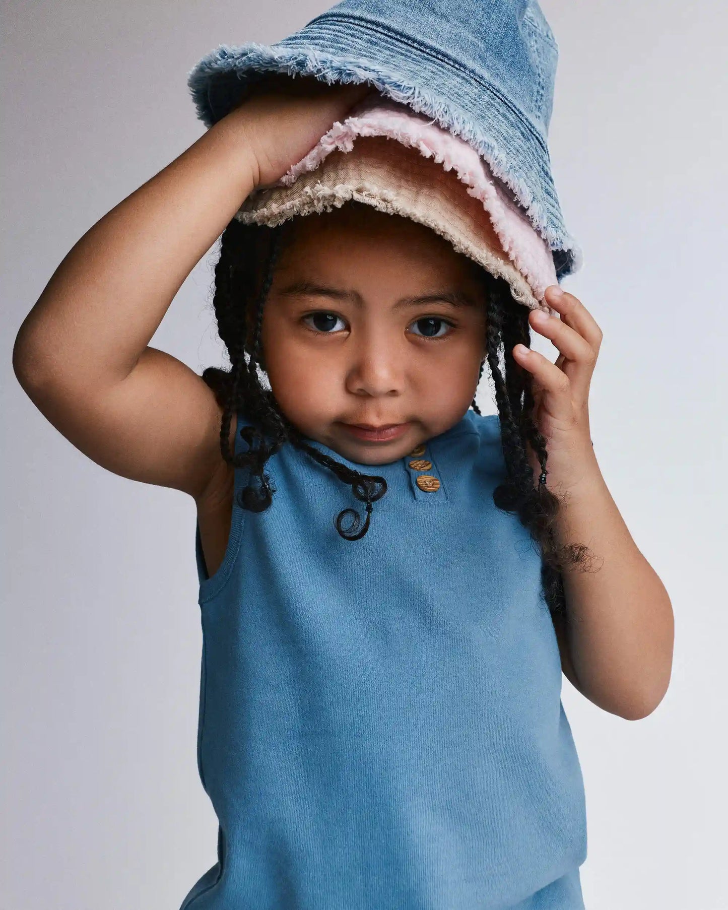 Toddler Henley Tank - Blue
