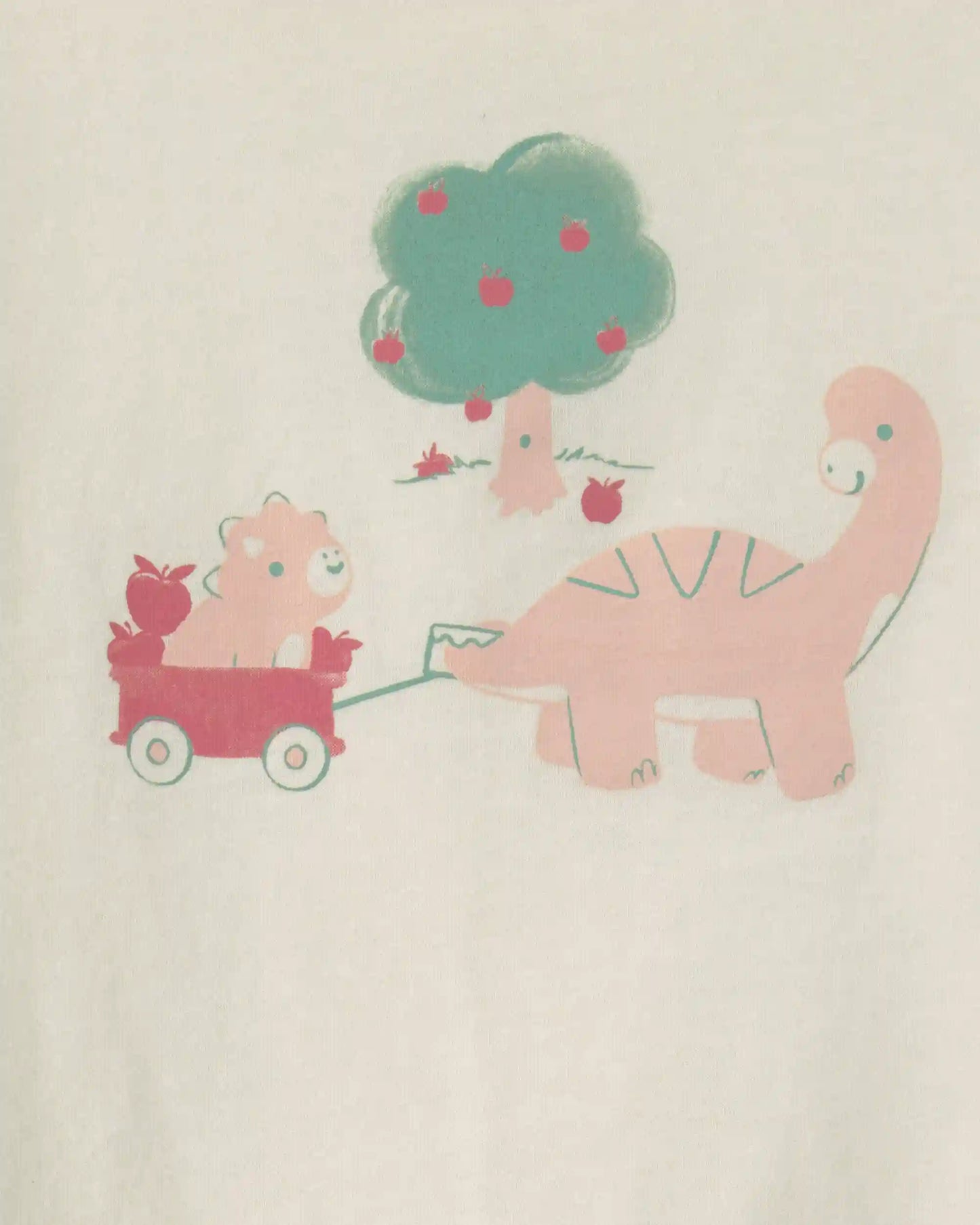 Toddler Girl Dinosaur Graphic Tee - Cream