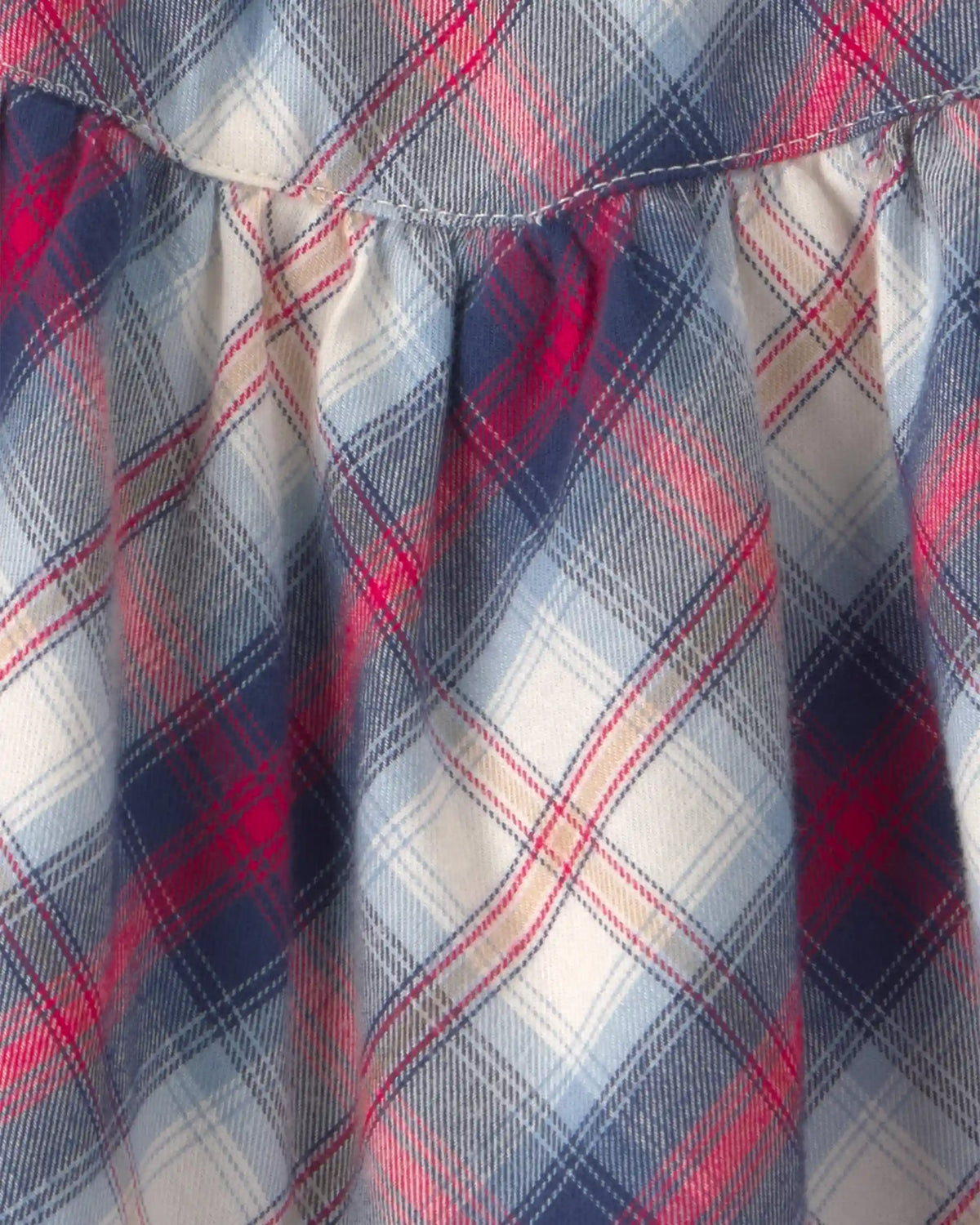 Toddler Girl Plaid Twill Skort - Navy Blue