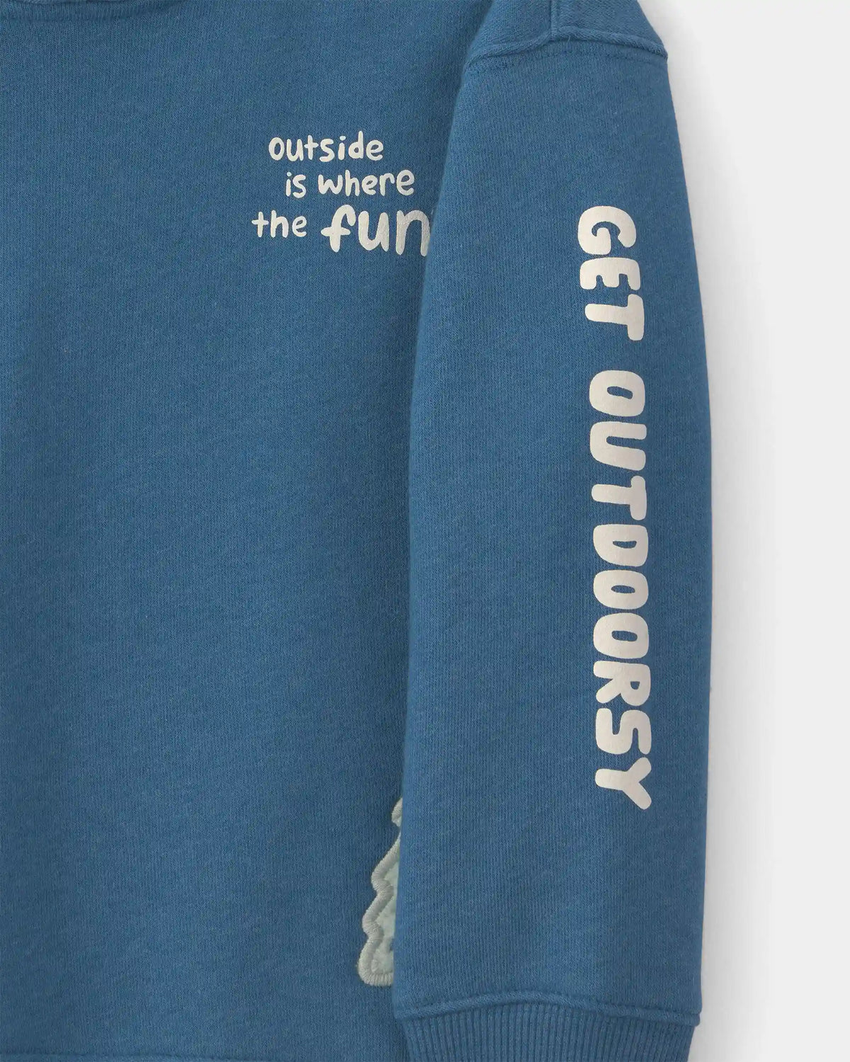 Toddler Boy Outdoorsy Fleece Hoodie - Blue