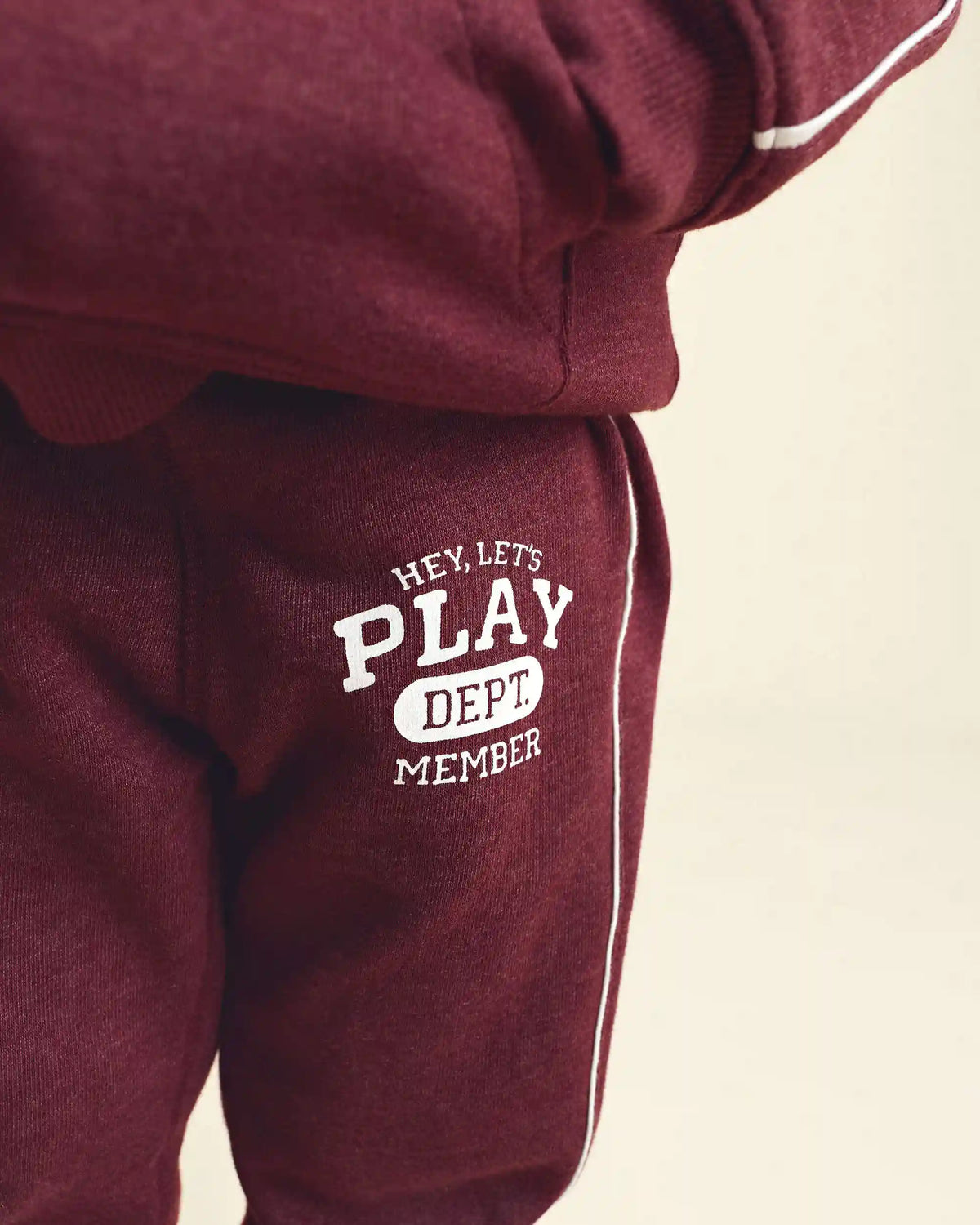Toddler Boy 'Let's Play' French Terry Joggers - Burgundy
