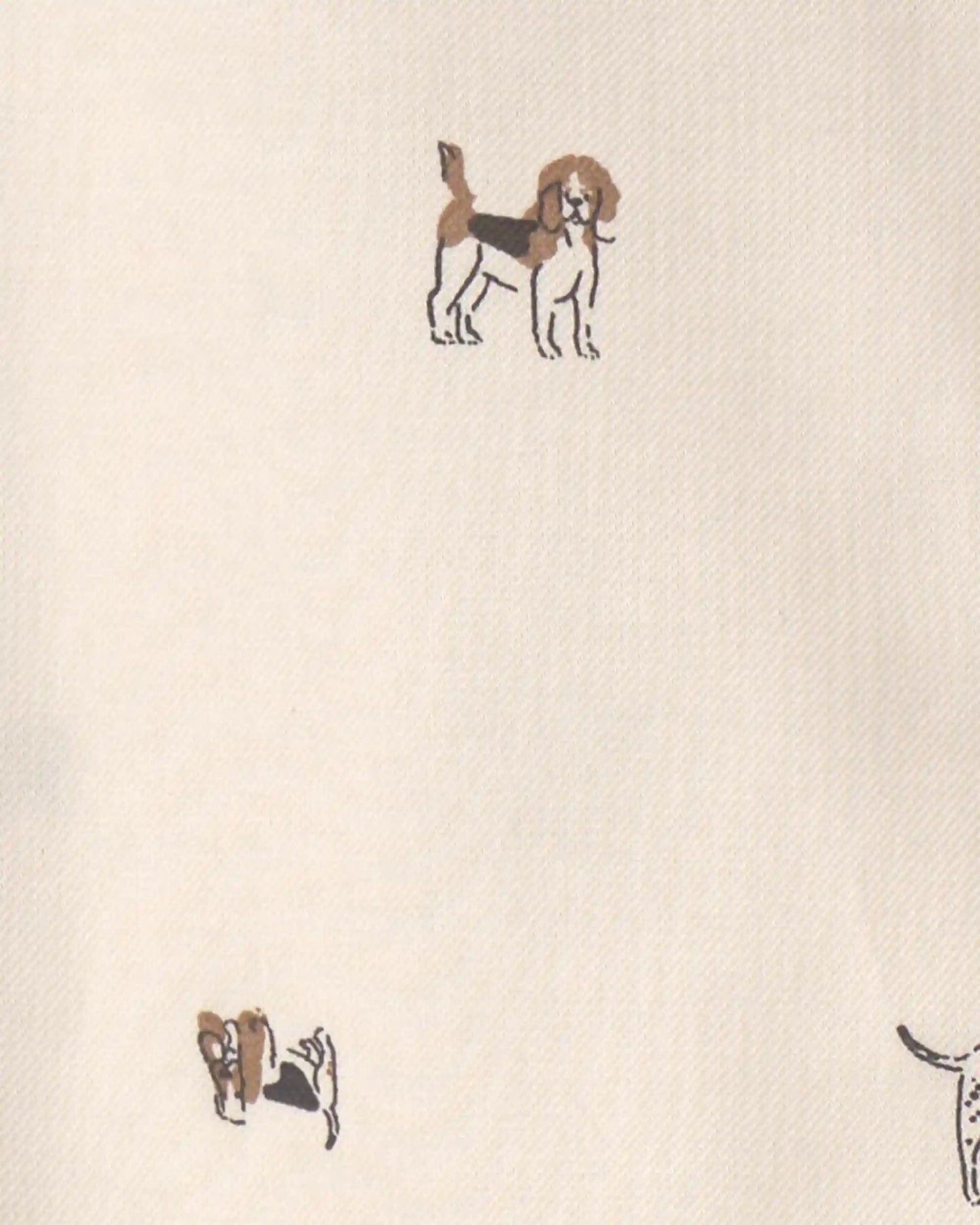 Toddler Boy Dog Long-Sleeve Button-Down Shirt - Cream