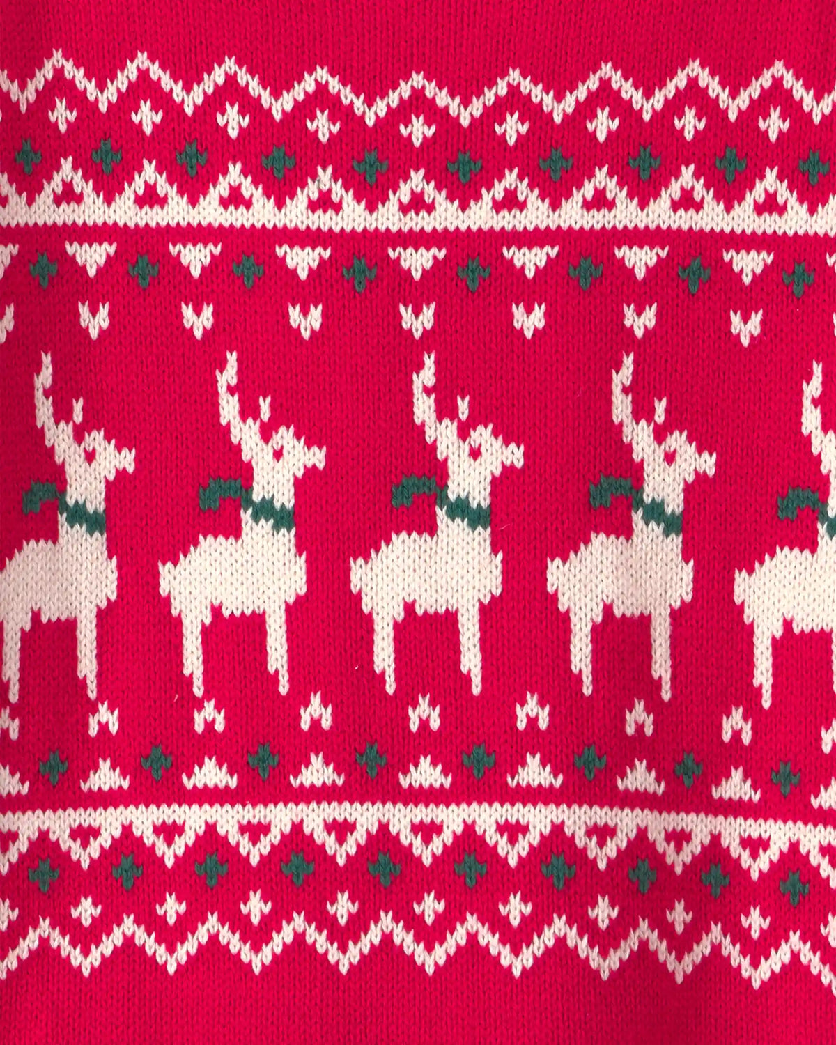 Toddler Boy Reindeer Fair Isle Sweater - Red