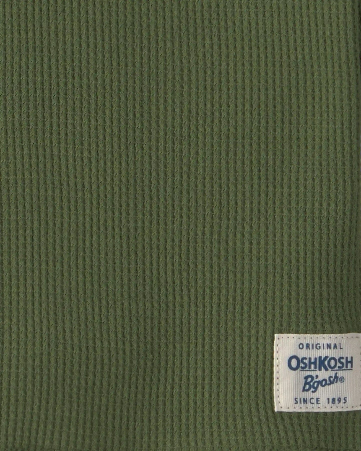 Toddler Boy Thermal Long-Sleeve Henley T-Shirt - Olive Green